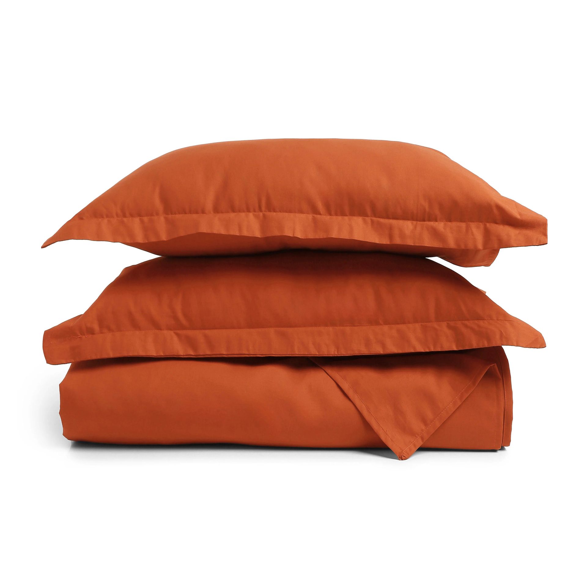 Solid Dyed 144 TC 100% Cotton Rust Super King Bedsheet Set | Paleto