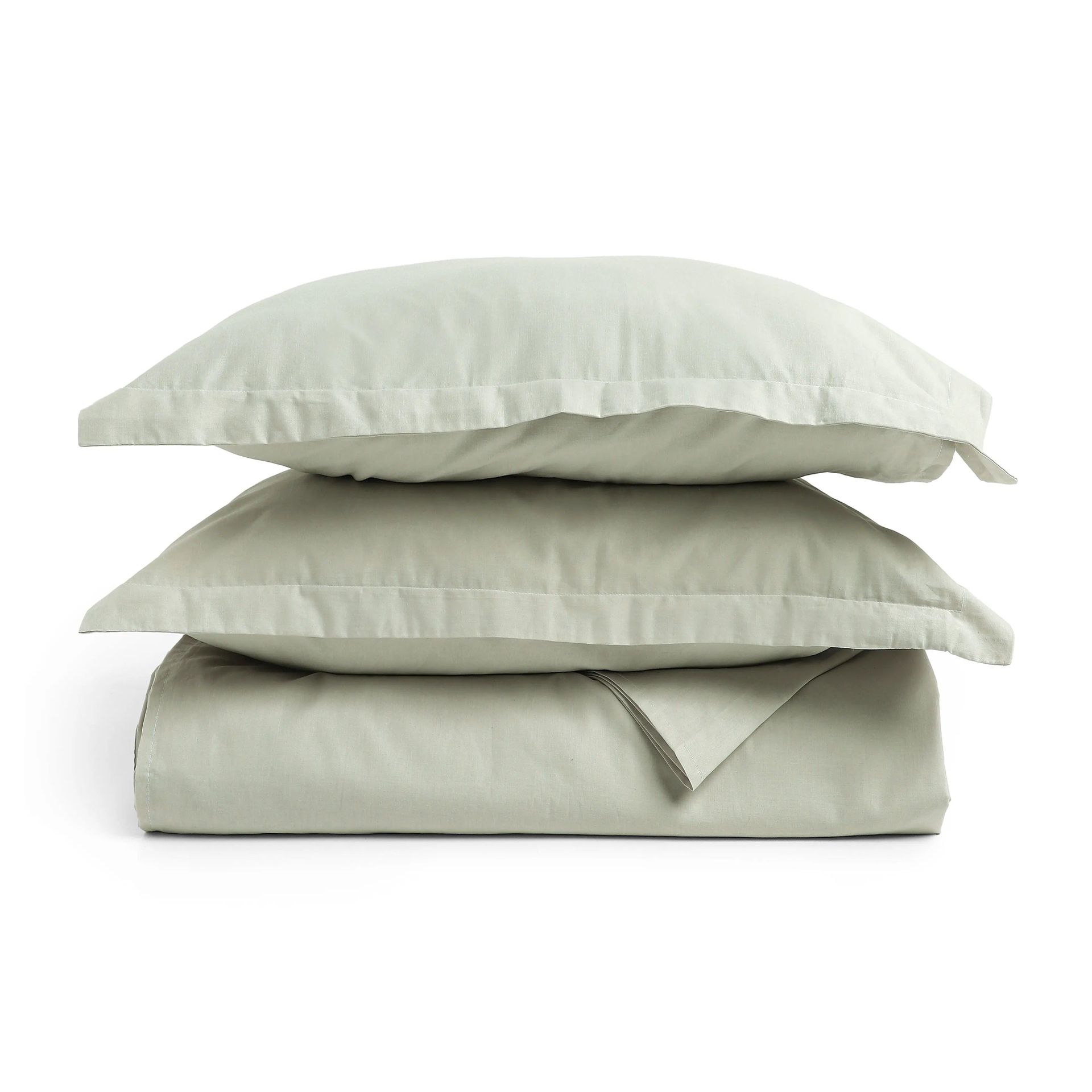 Solid Dyed 144 TC 100% Cotton Silver Super King Bedsheet Set | Paleto