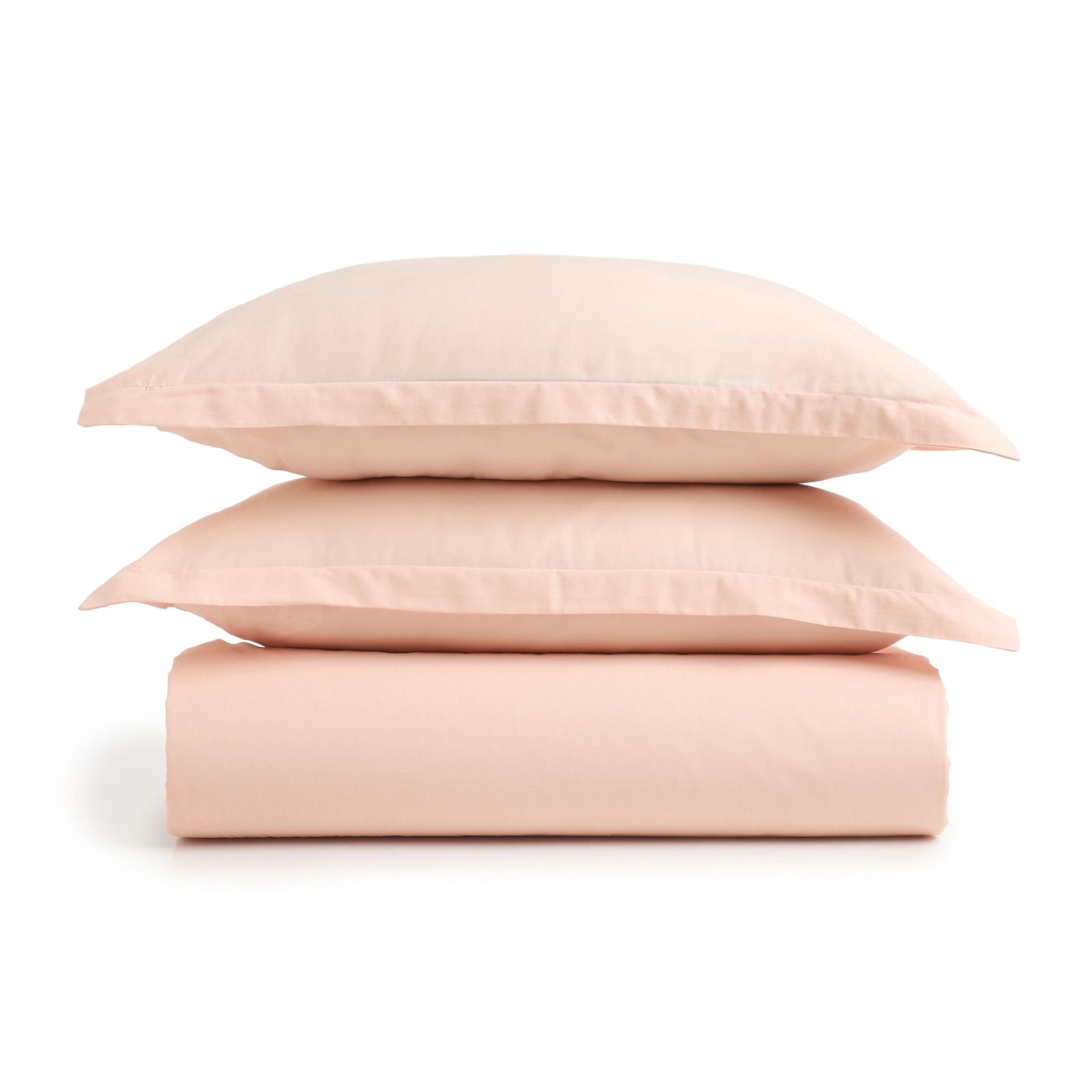 Solid Dyed 144 TC 100% Cotton Veiled Rose Double Bedsheet Set | Paleto