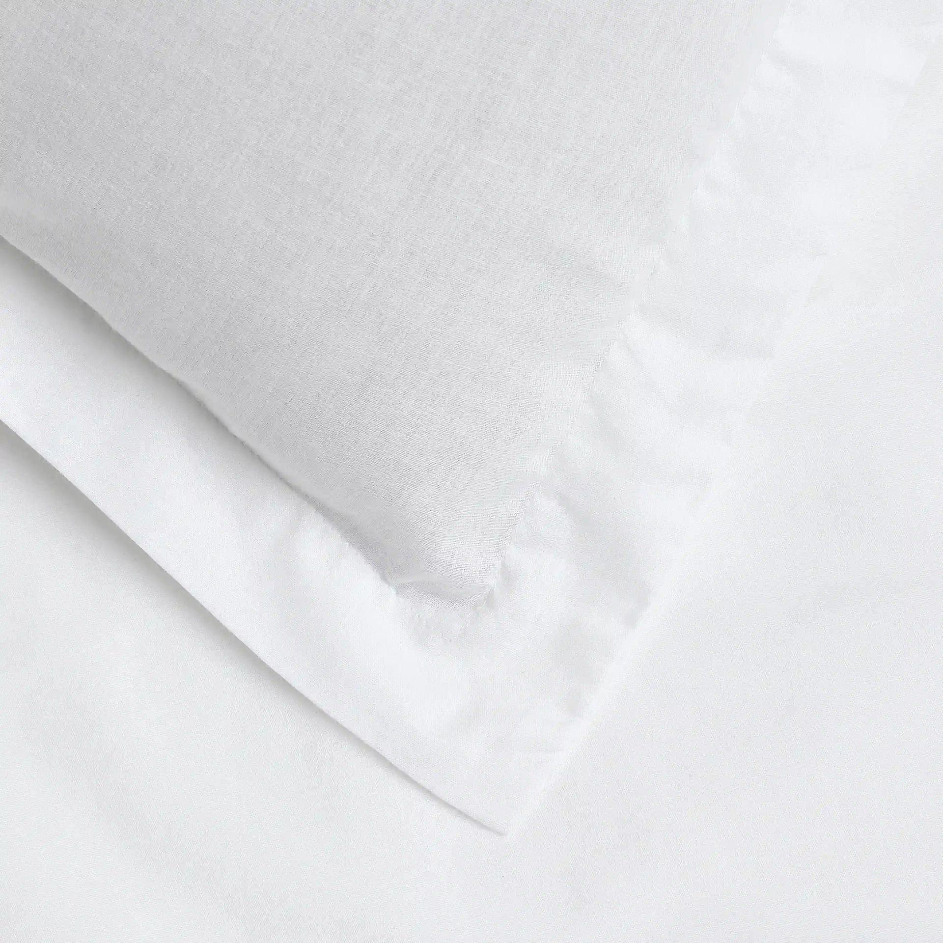 Solid Dyed 144 TC 100% Cotton White Single Bedsheet Set | Paleto