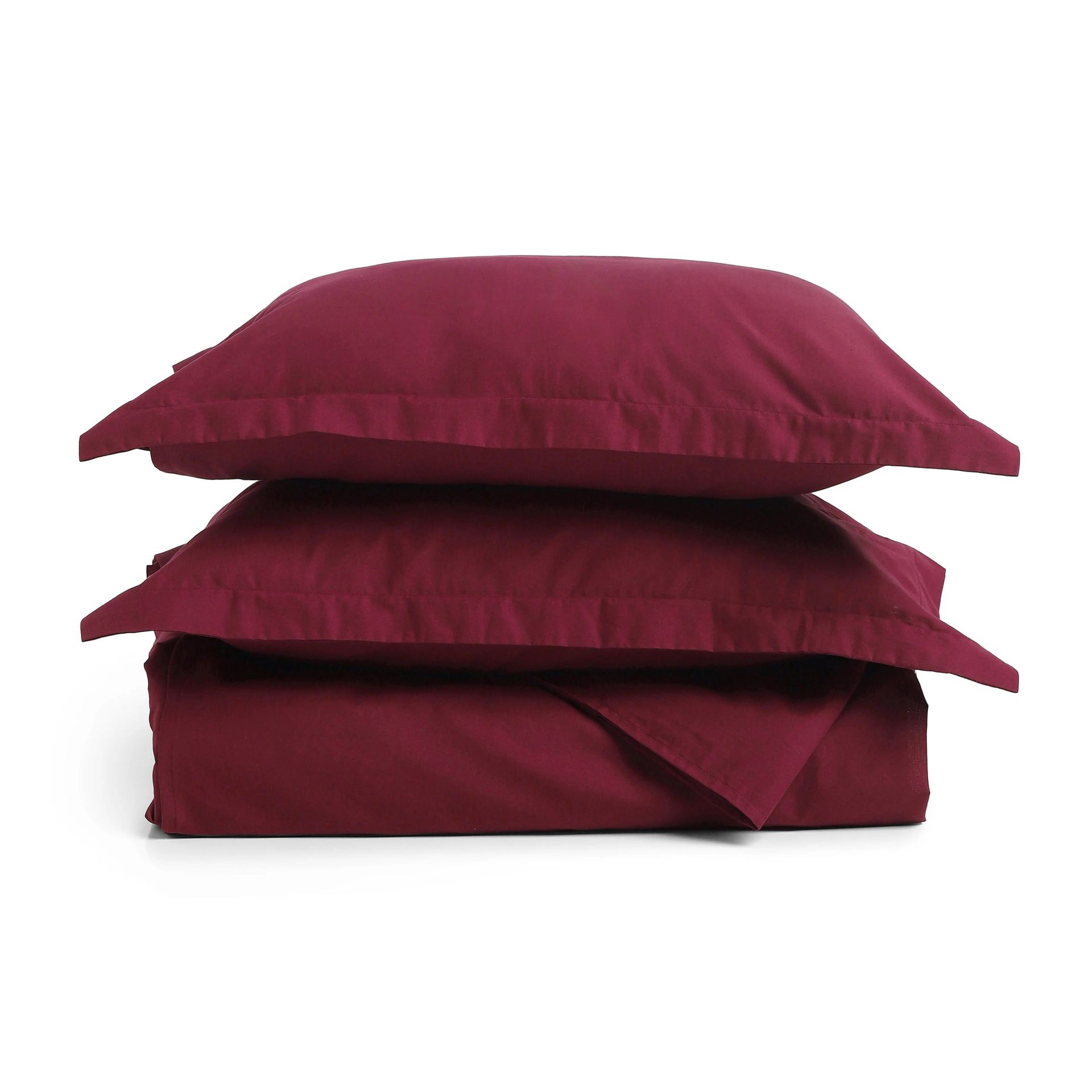 Solid Dyed 144 TC 100% Cotton Windsor Wine Super King Bedsheet Set | Paleto