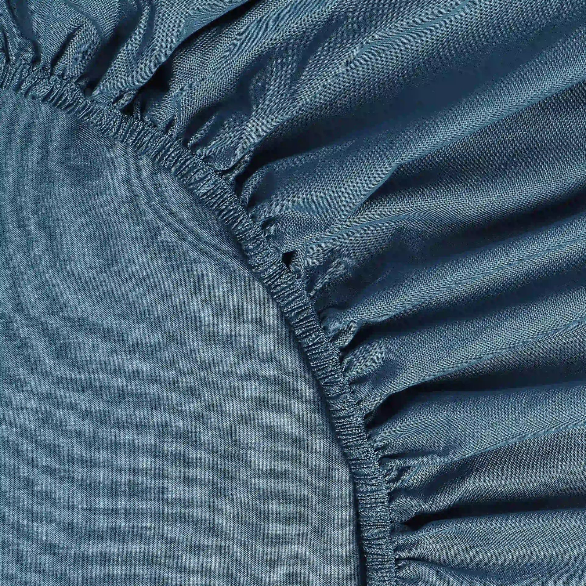 Solid Dyed 144 TC 100% Cotton Mineral King Fitted Sheet Set | Paleto