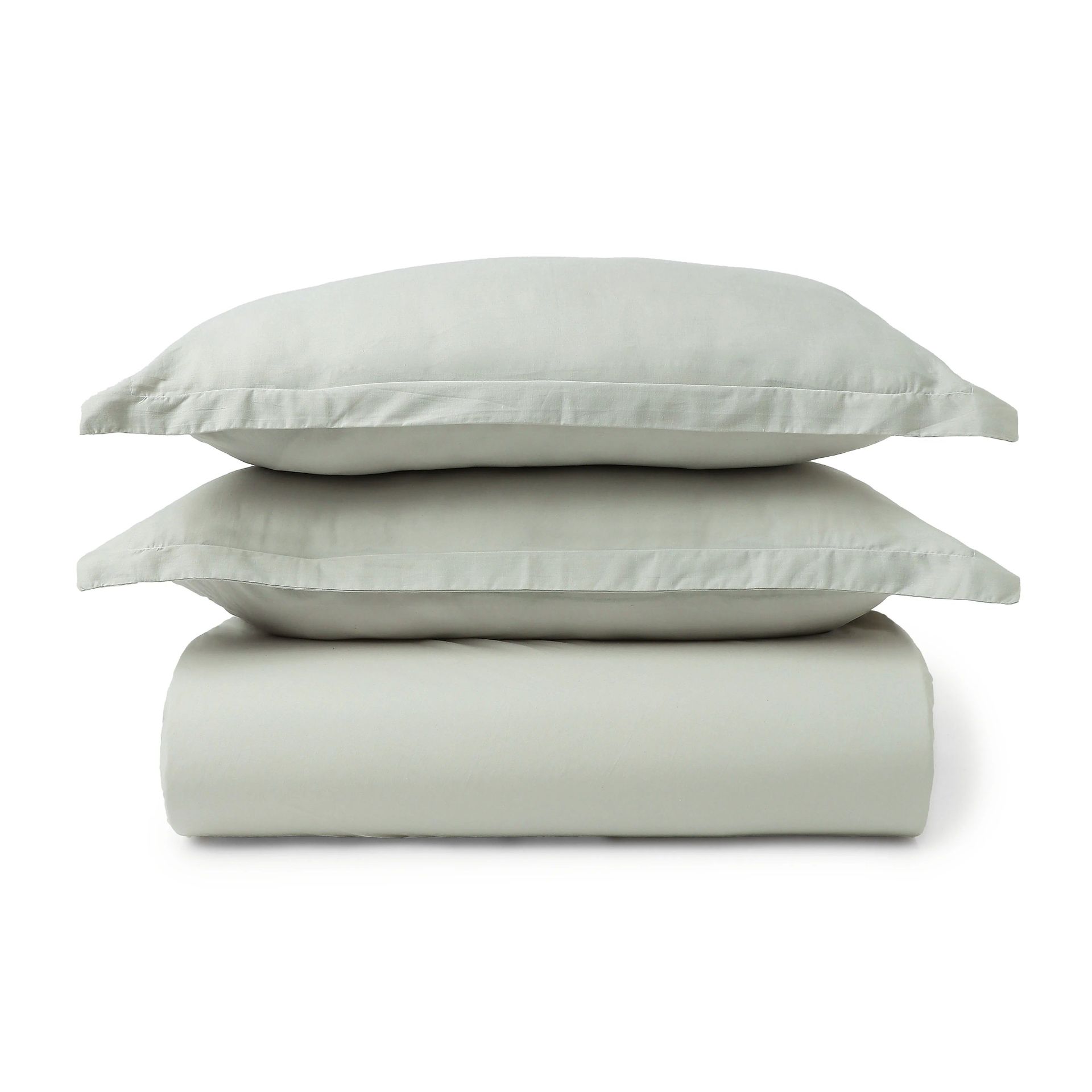 Solid Dyed 144 TC 100% Cotton Silver King Fitted Sheet Set | Paleto