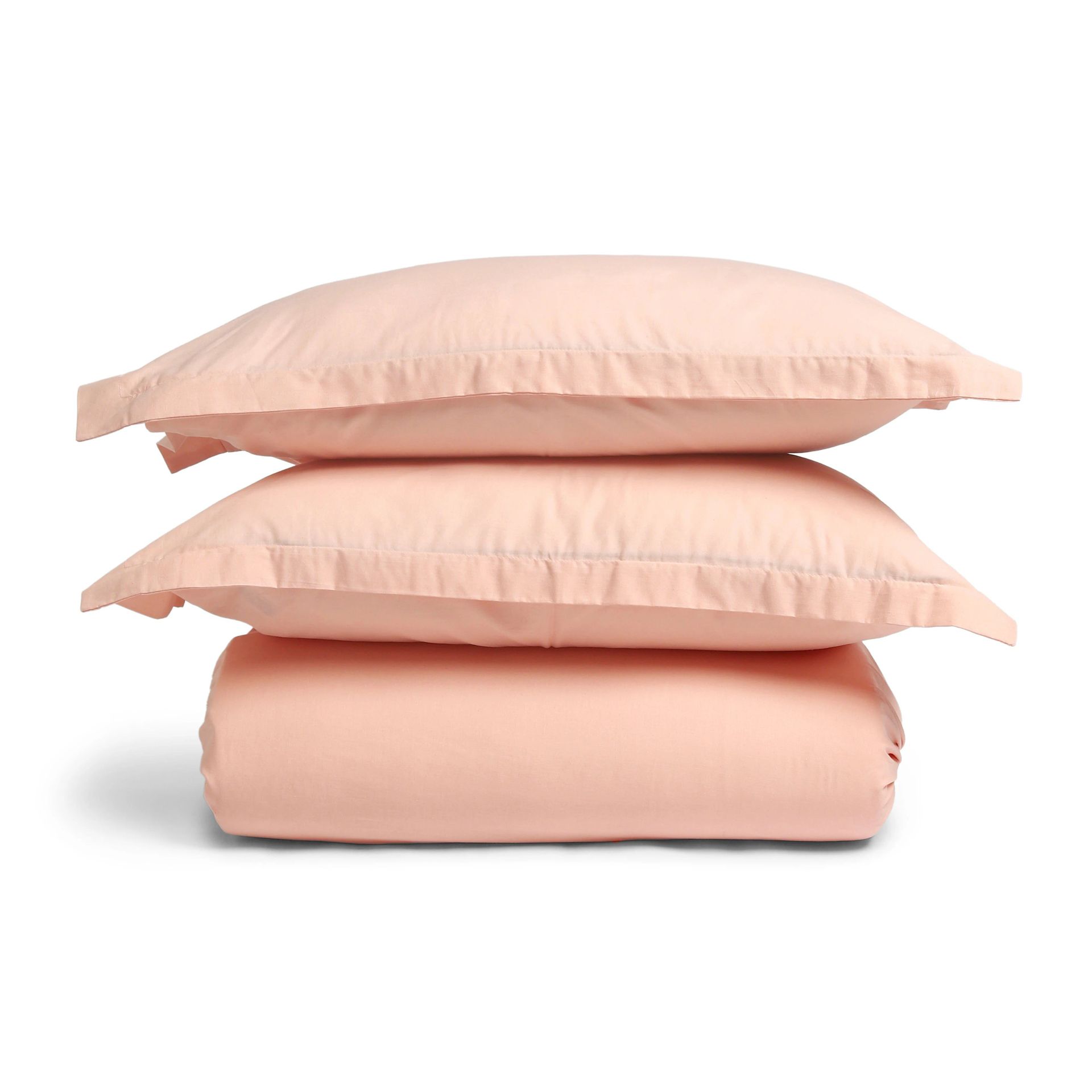 Solid Dyed 144 TC 100% Cotton Veiled Rose King Fitted Sheet Set | Paleto