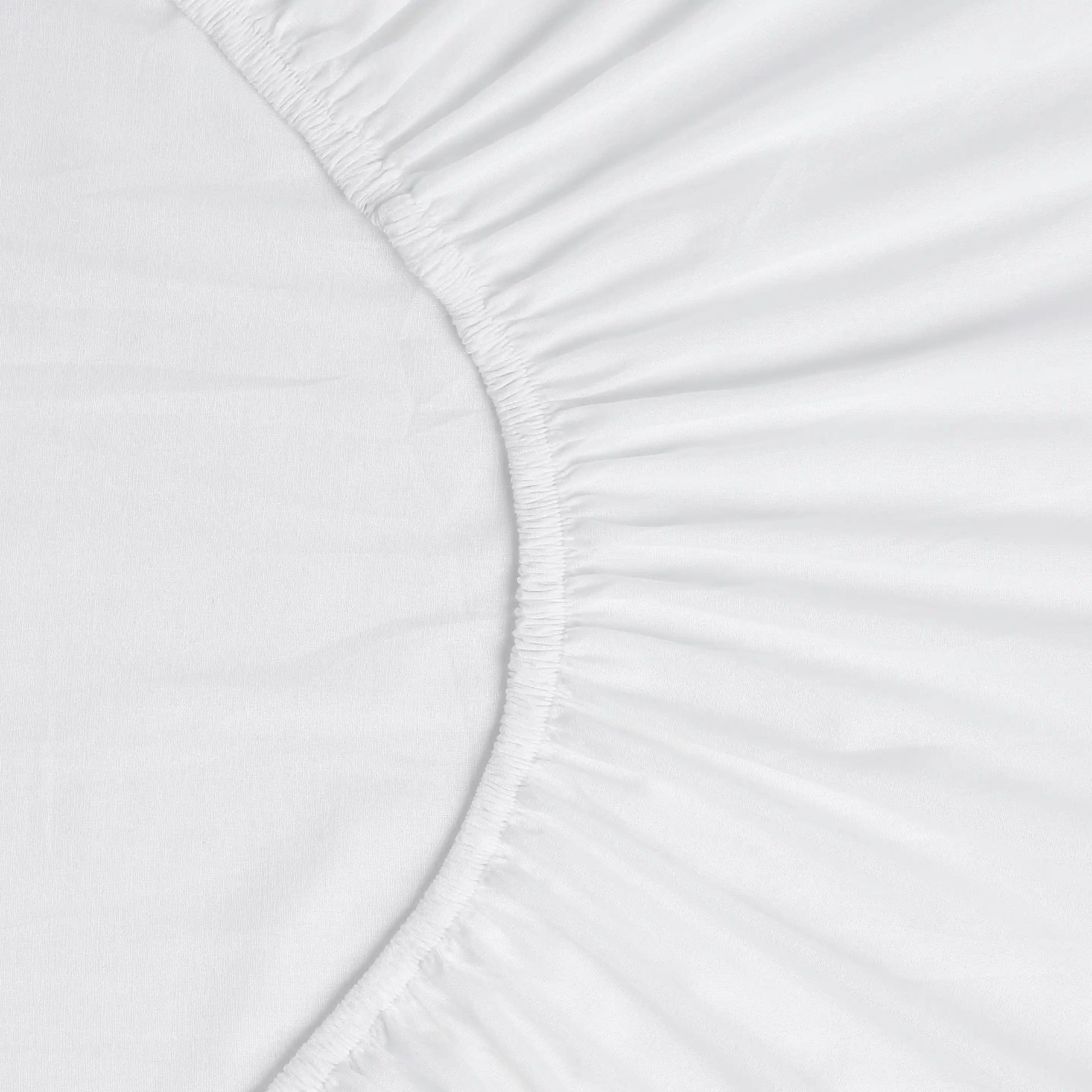 Solid Dyed 144 TC 100% Cotton White King Fitted Sheet Set | Paleto