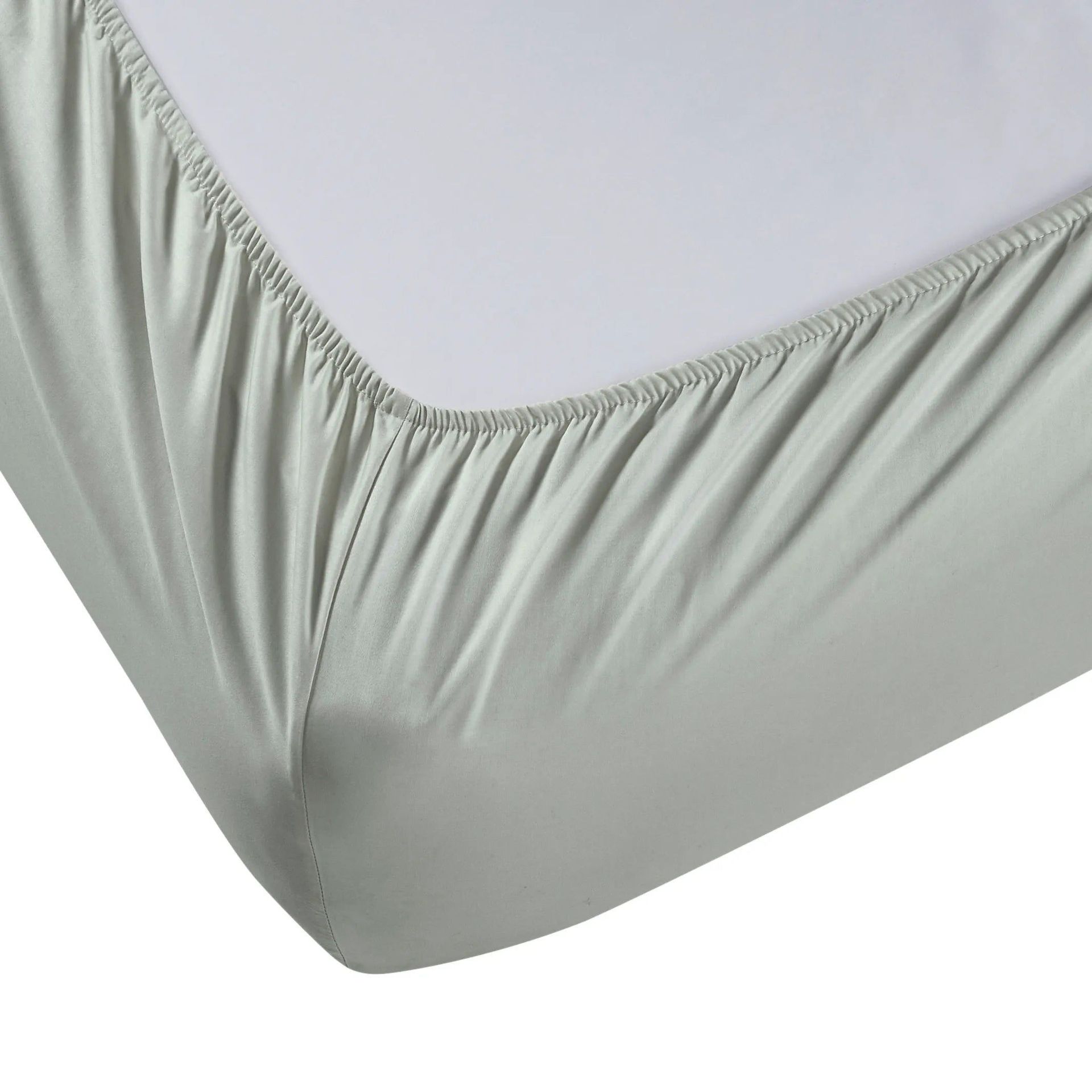 Solid Dyed 800 TC 100% Cotton Silver King Fitted Sheet Set | Pelushe