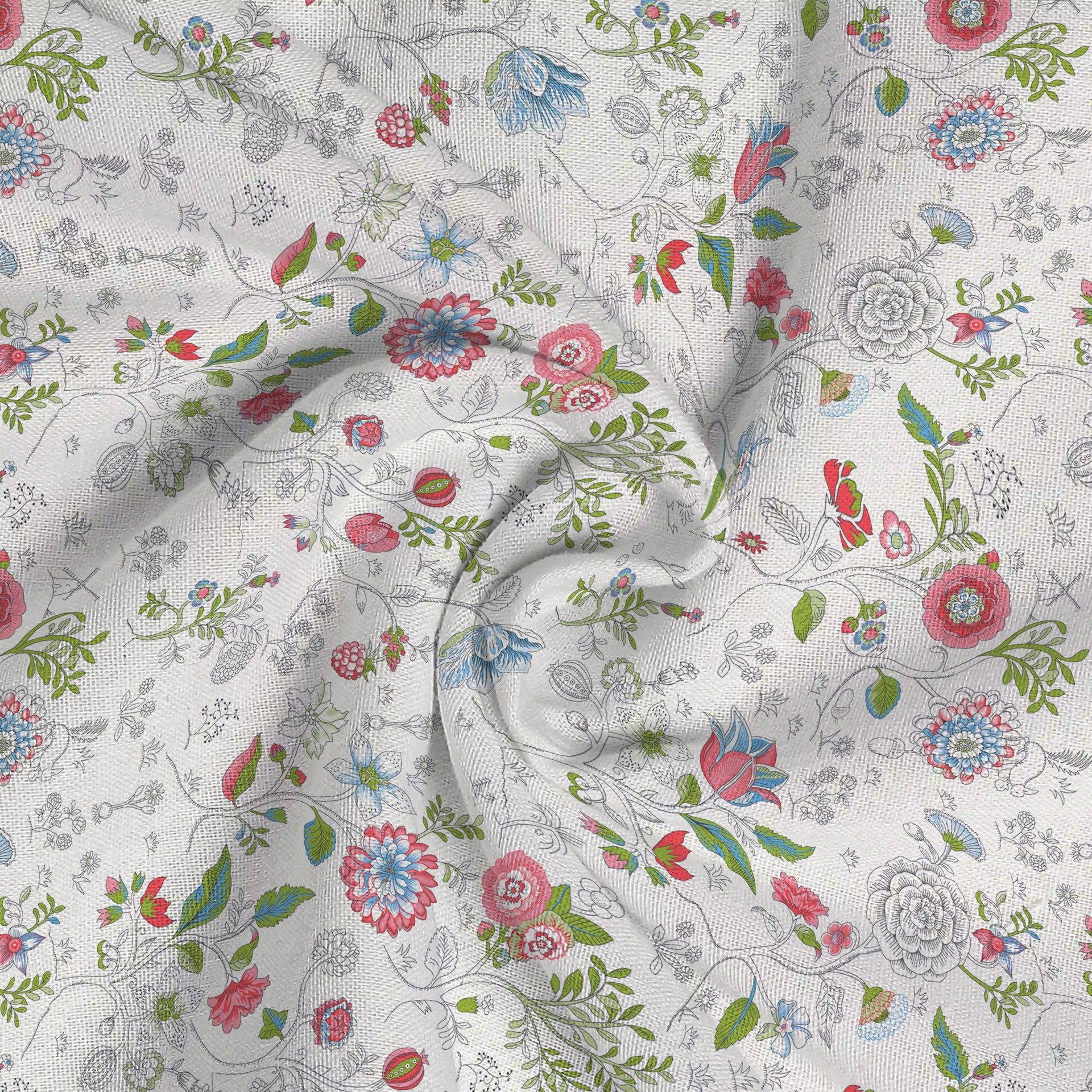 Floral 144 TC 100% Cotton Peach Queen Bedsheet Set | Pure Nest