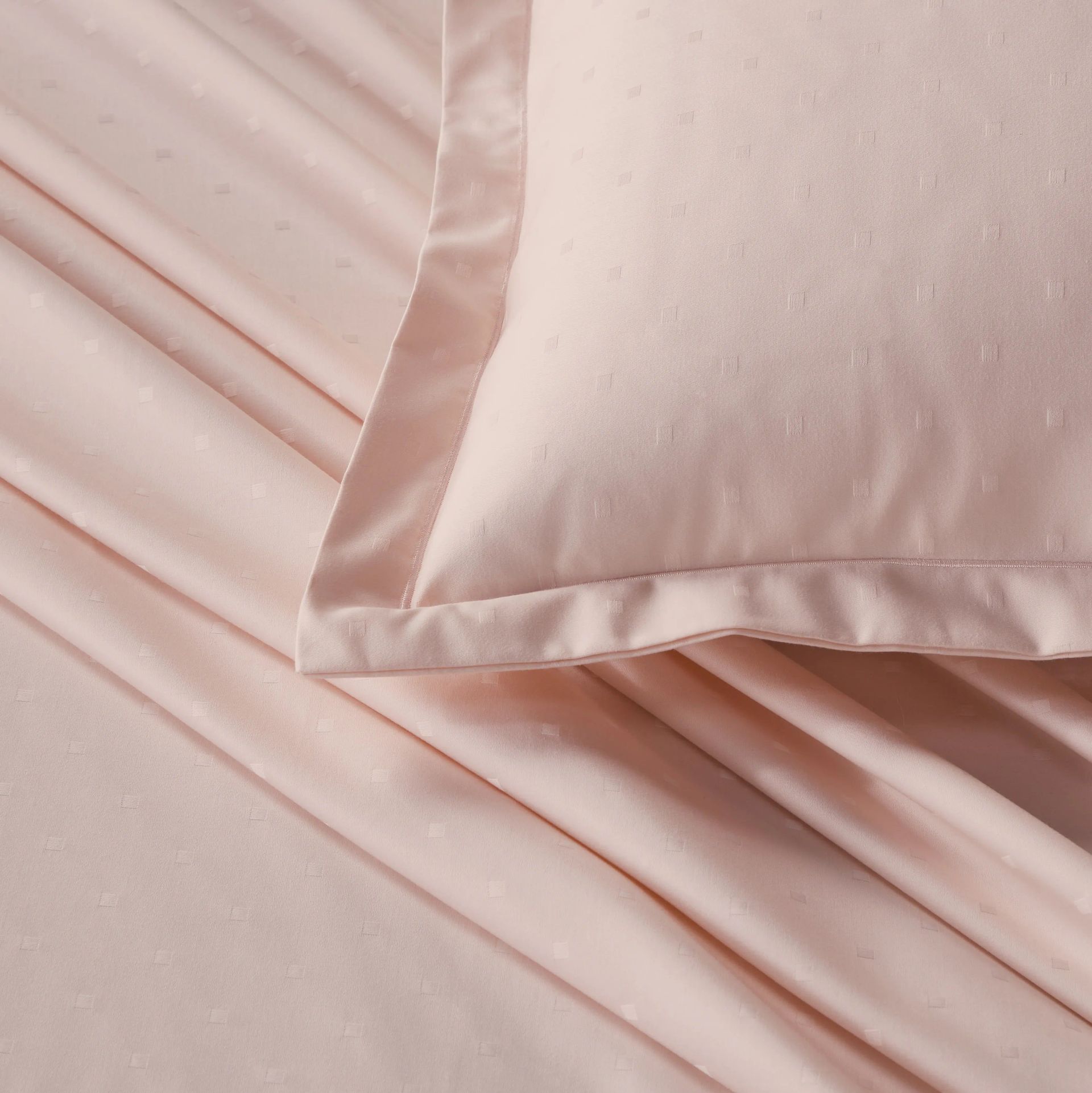 Solid Dyed 1000 TC 100% Cotton Veiled Rose King Fitted Sheet Set | Ricaso