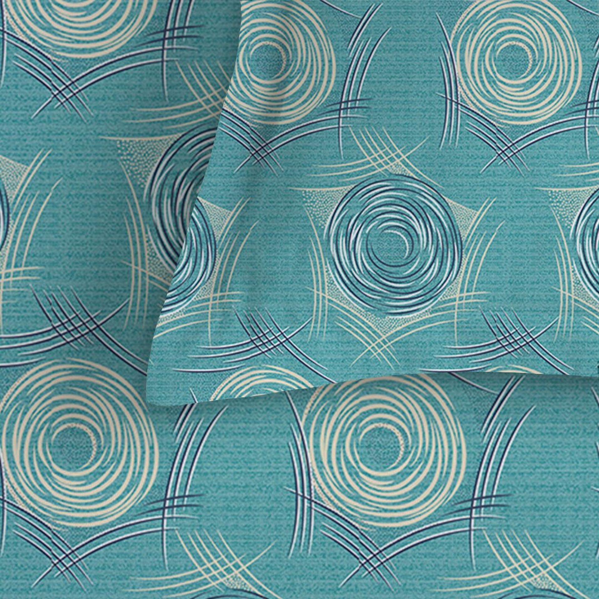 Geometric 120 GSM Microfibre Teal Queen Bedsheet Set | Serene Nest