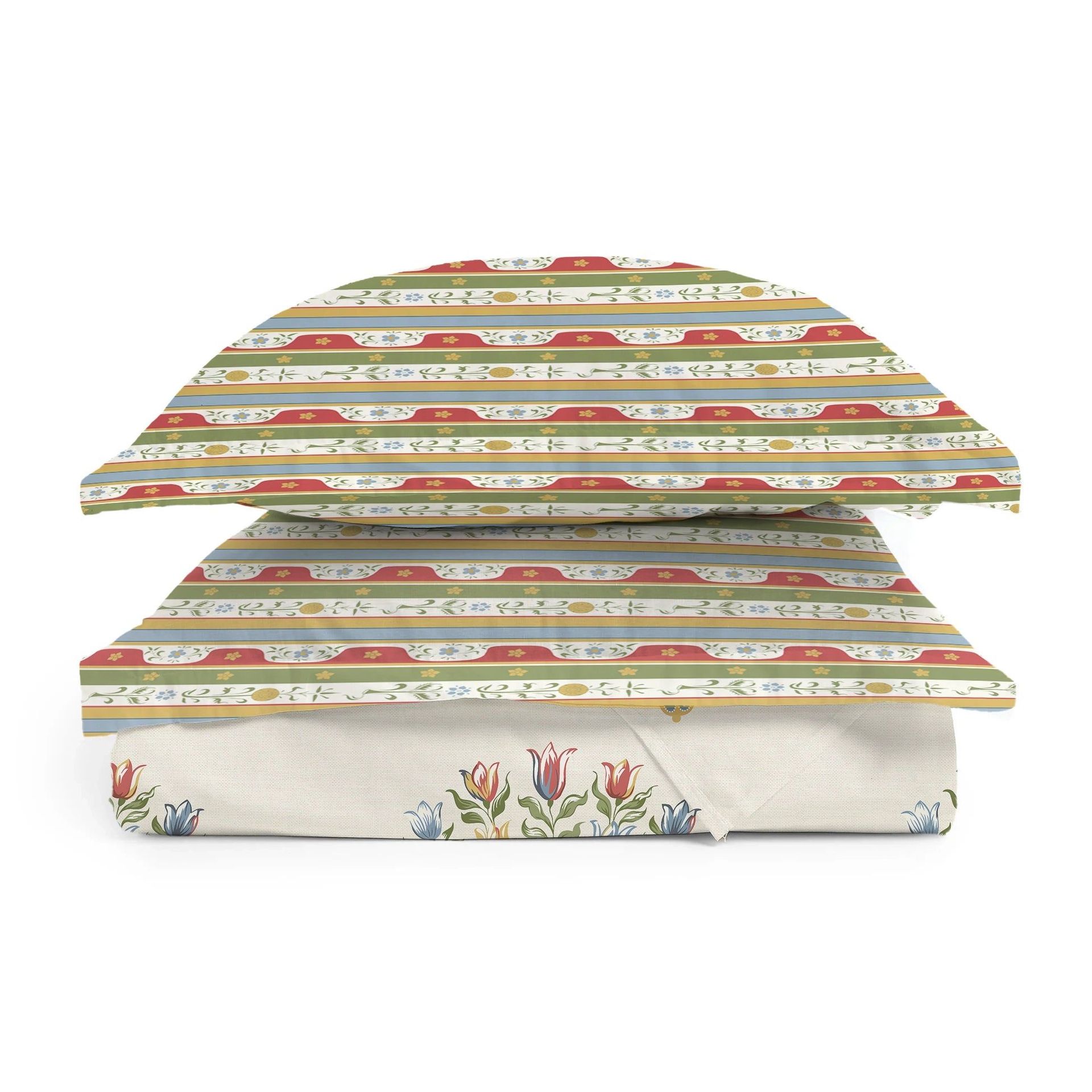 Indian Heritage 220 TC 100% Premium Cotton Brick Red Super King Bedsheet Set | Udyan Tales
