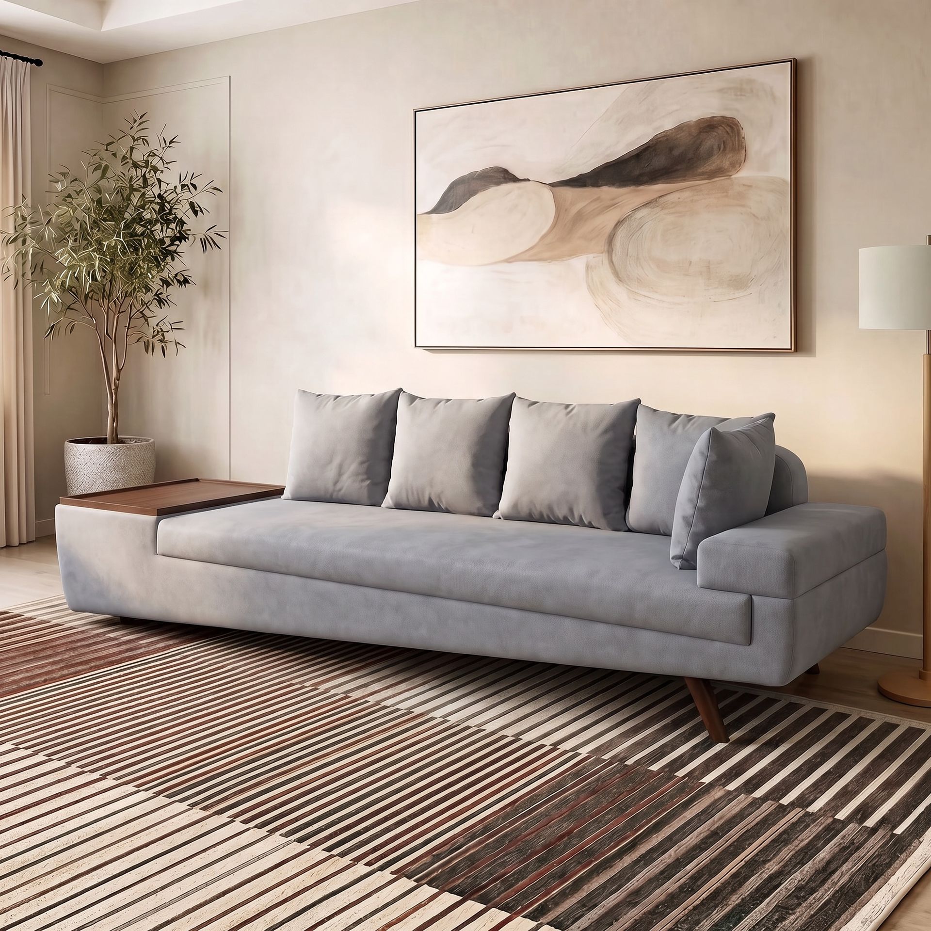 Wedge Sofa with Right Arm