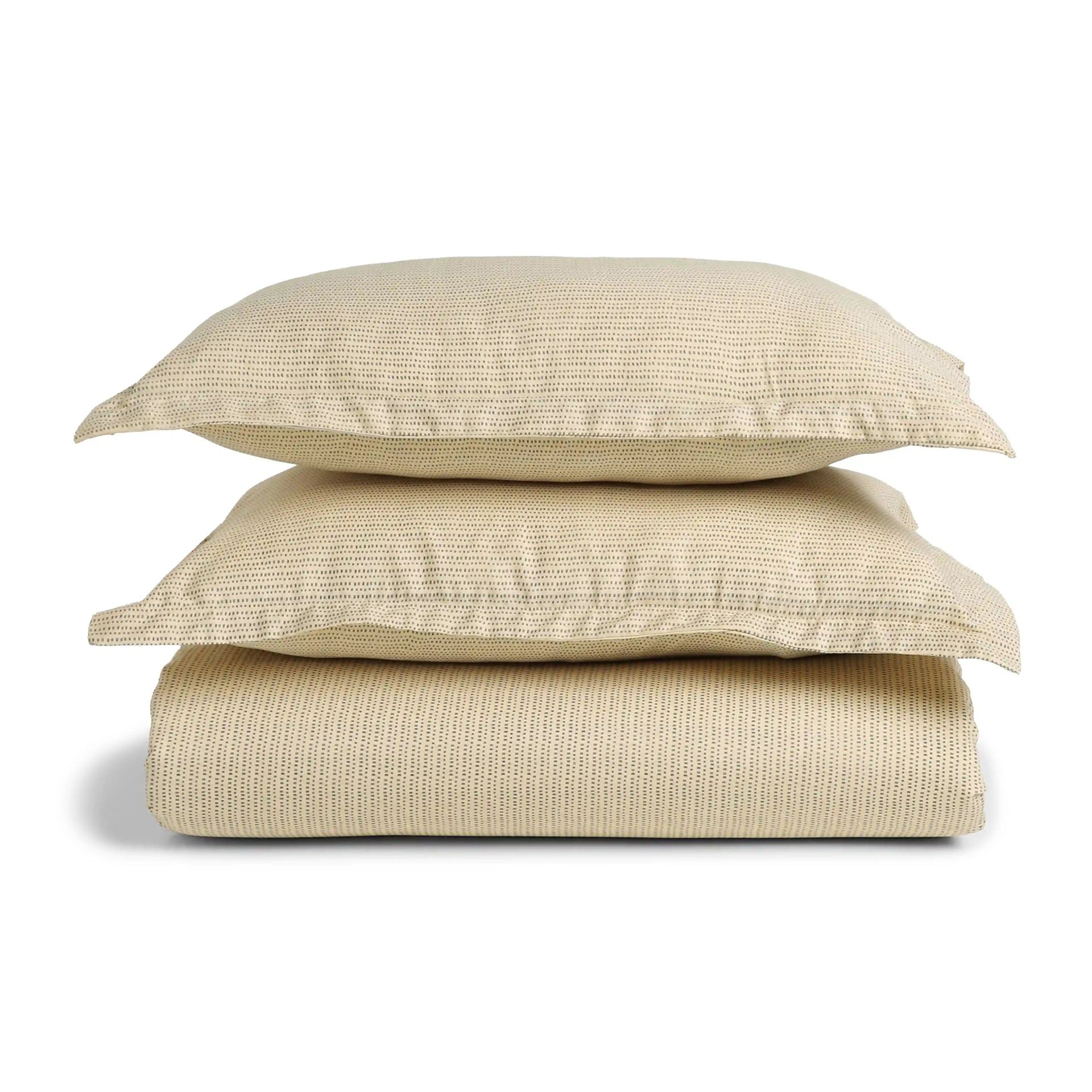 Geometric 250 TC 100% Cotton Nude Super King Bedsheet Set | Yutori