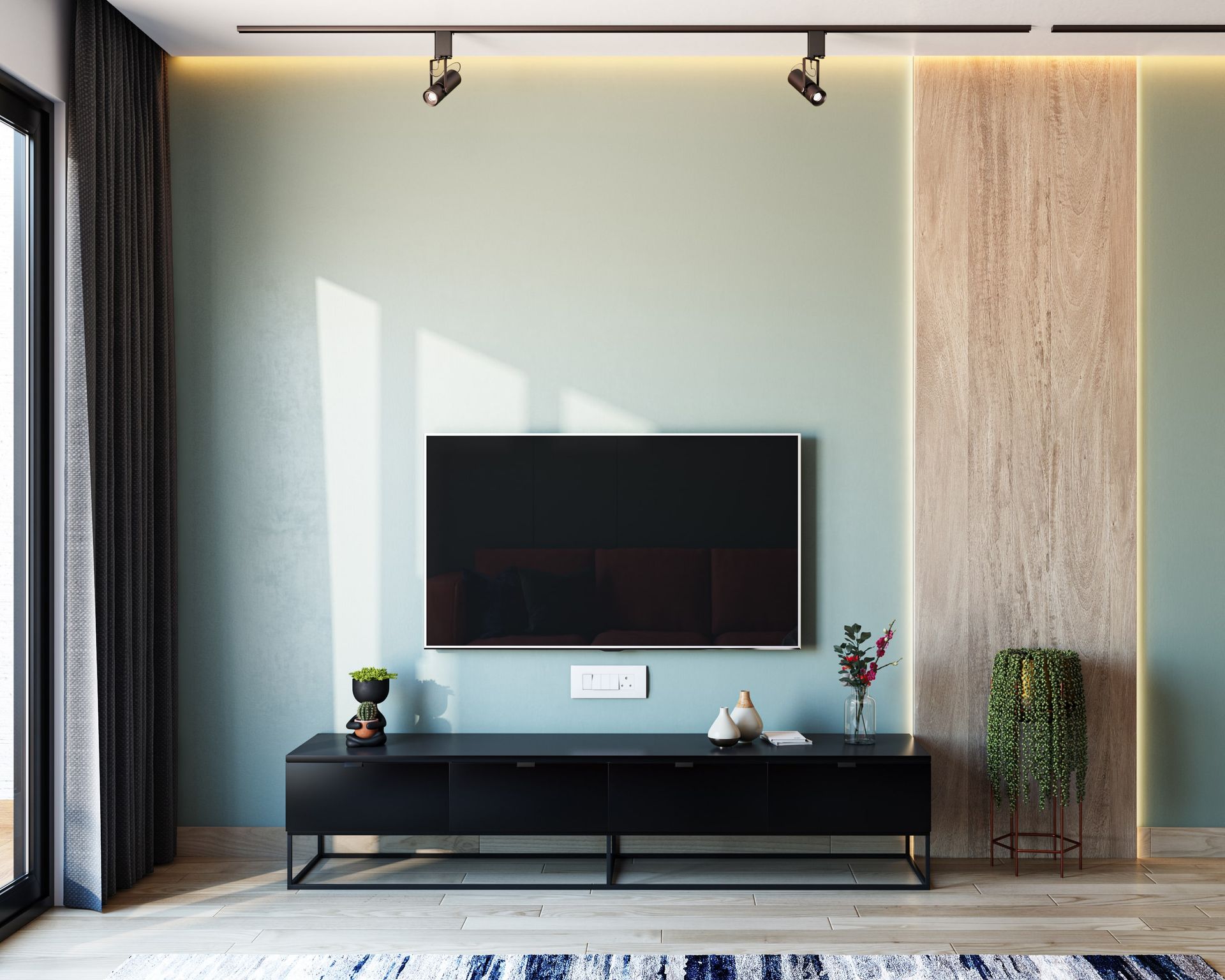 Image showcasing Maximum Storage Budget-Friendly Minimalist TV Unit Design | Livspace