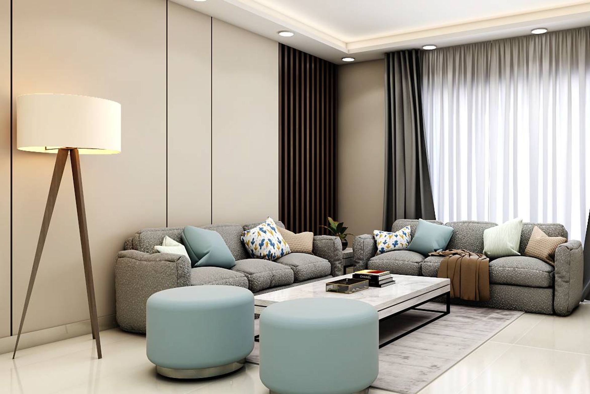 Gallery Detail: Beautiful Modern Style Living Room Design For Rental Homes
