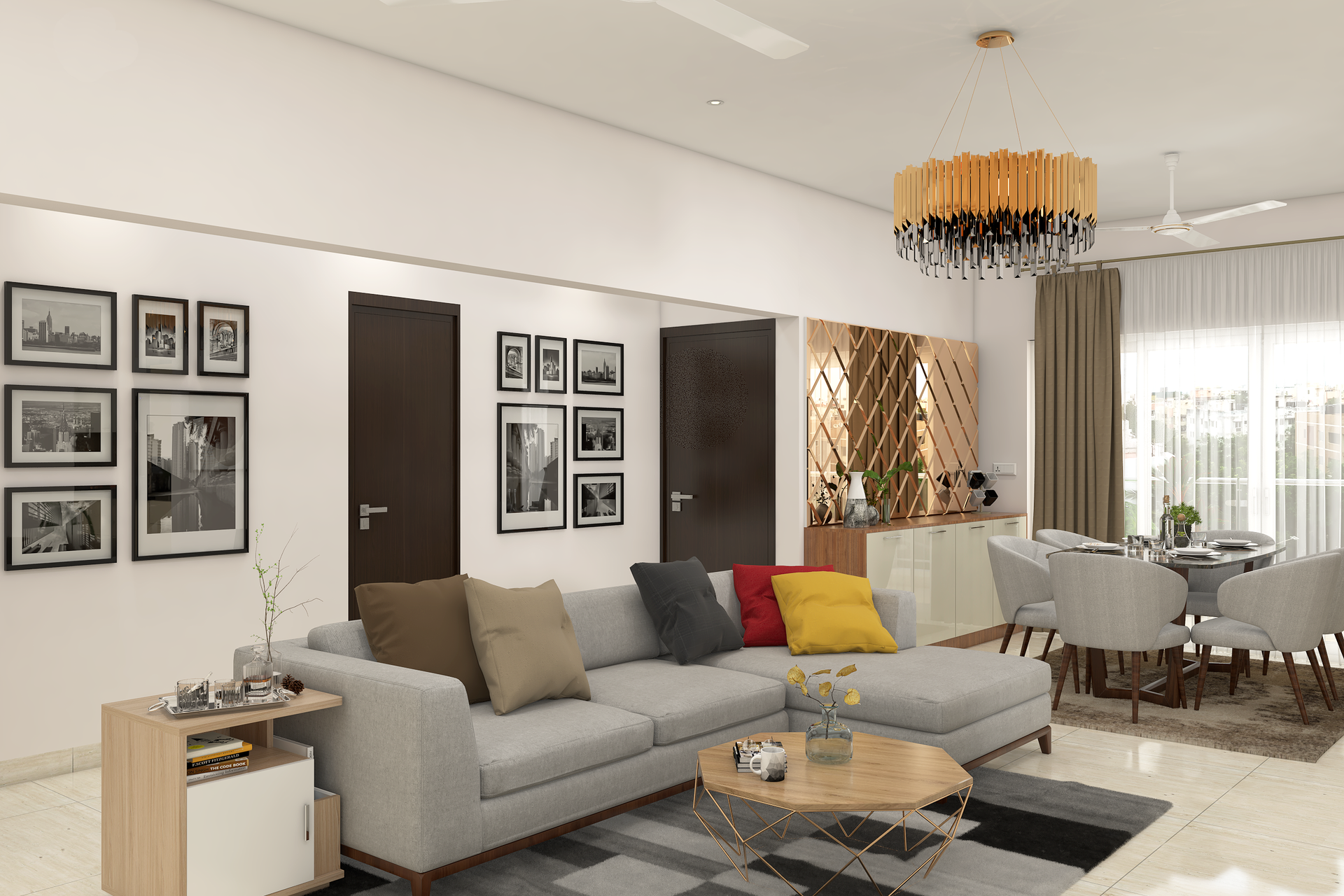 Photo inspiration: Picture Idea: Spacious Modern Style Low Maintenance Living Room Design