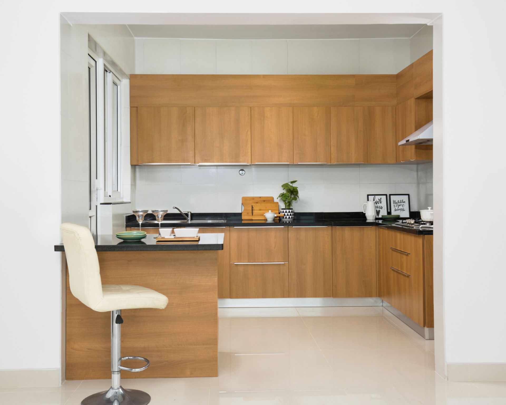 Open Kitchen Design With Tiepolo Cabinets | Livspace
