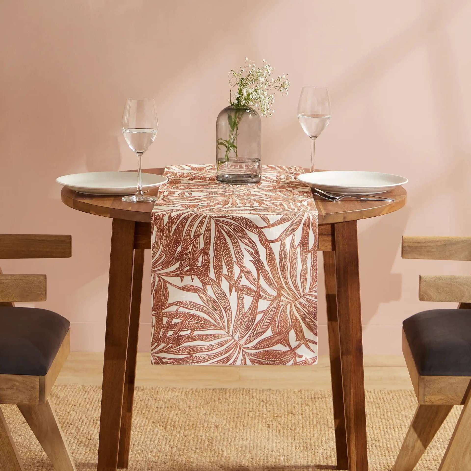 Tropical 319 GSM 100% Polyester Rust Table Runner | Nonna's Home