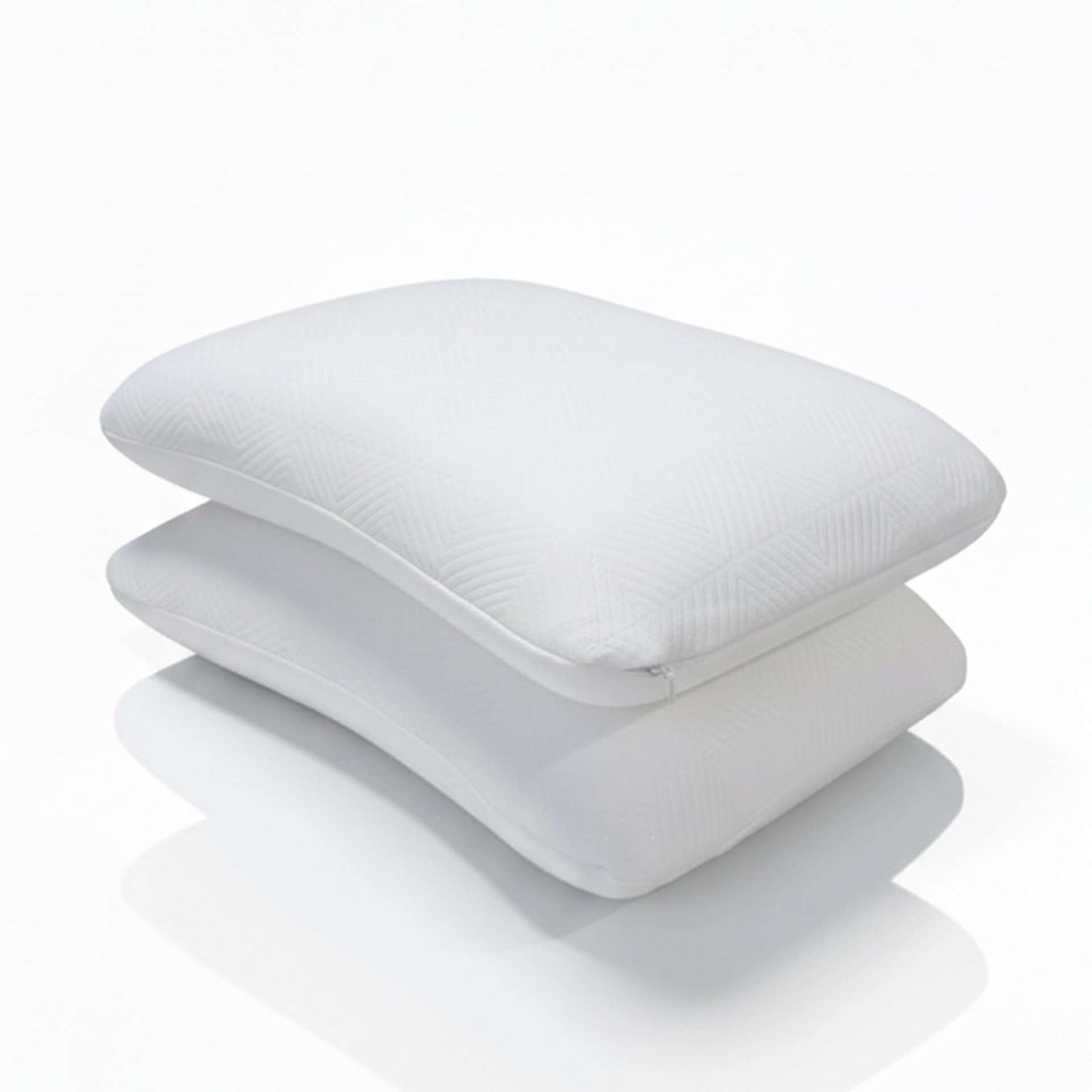 Solid White Set of 2 Memory Foam Pillow | Flexi Haven