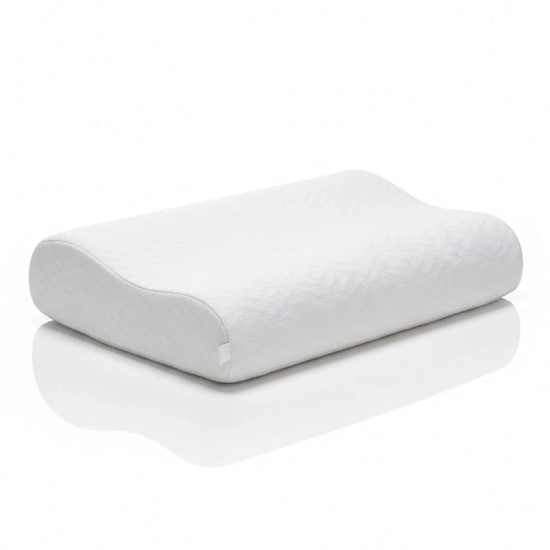 Solid White Memory Foam Pillow with Aloe Vera treated Fabric Cover | Aloe Contour