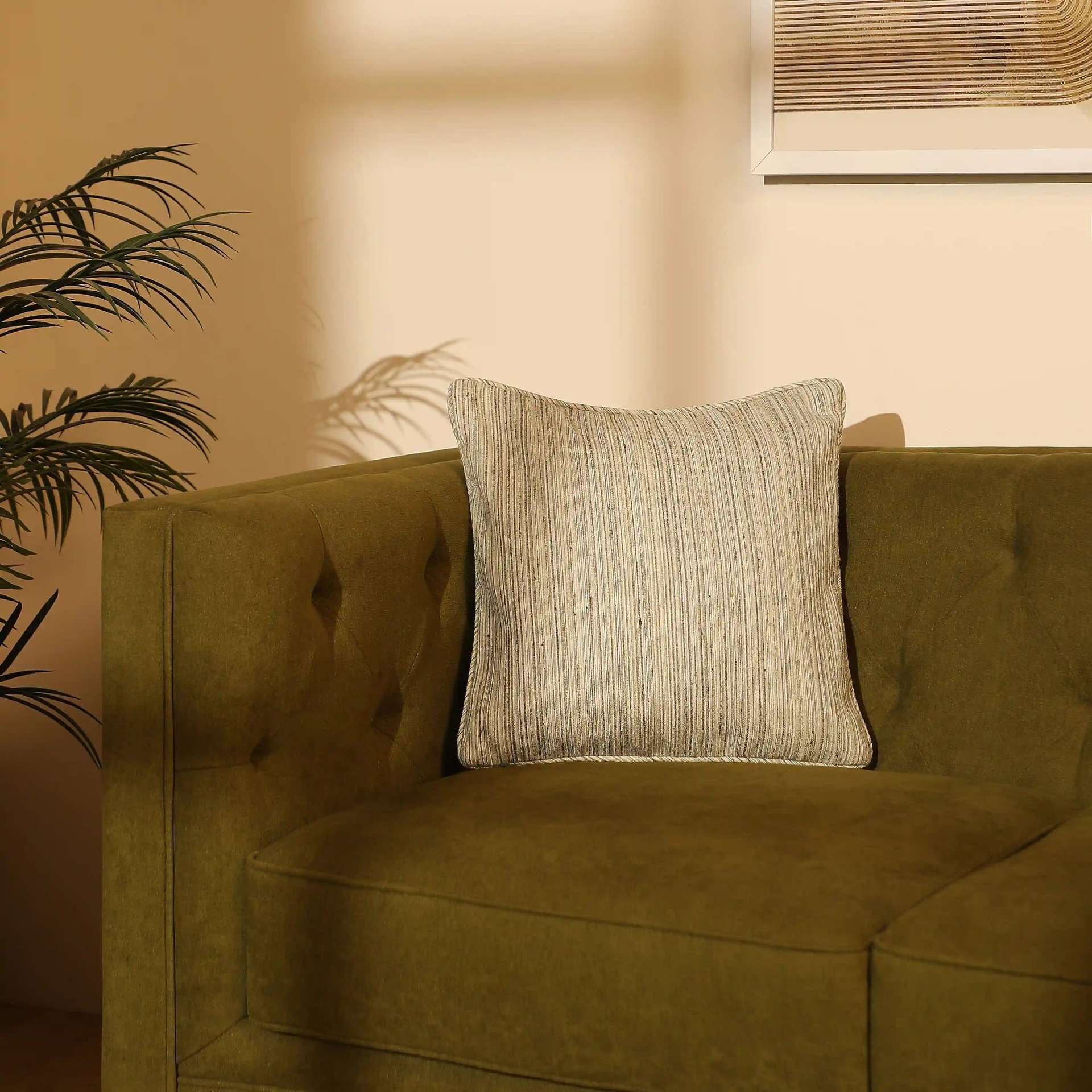 Textured Polyester Blend Soil Cushion Cover | Vissencia