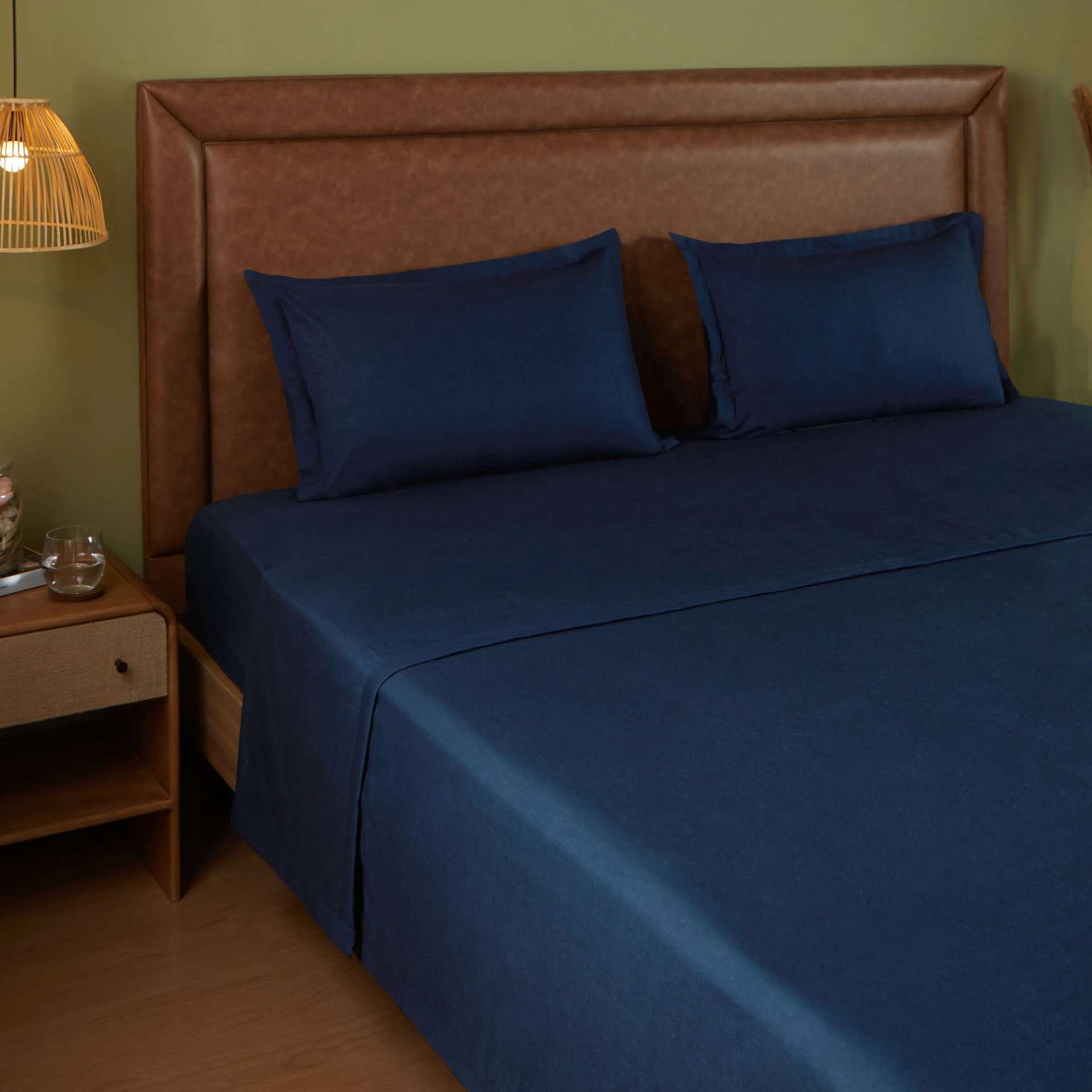 Solid Dyed 144 GSM 100% Cotton Navy Double Dohar | Paleto