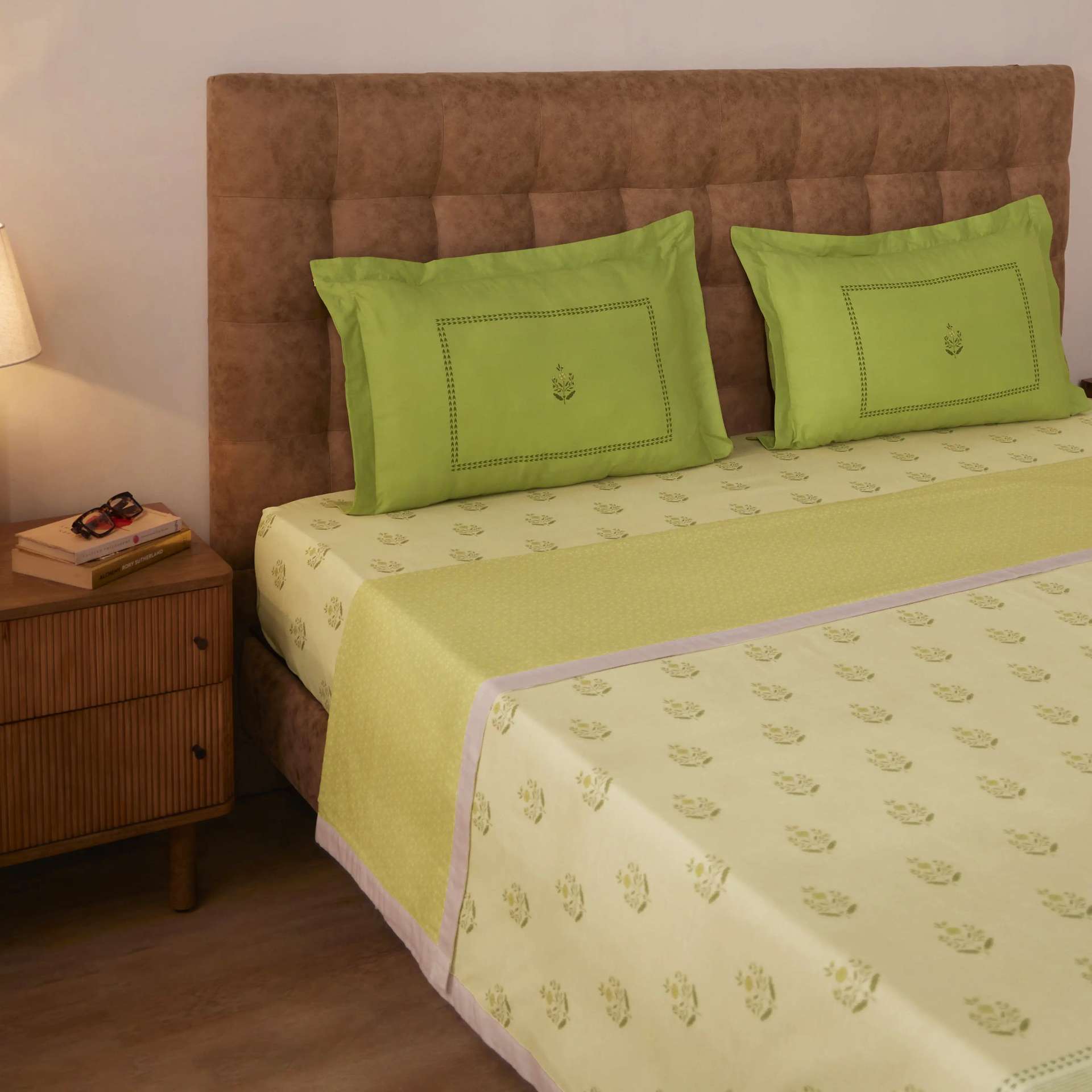 Indian Heritage 144 TC 100% Cotton Indian Moss Double Dohar | Chippa Lane