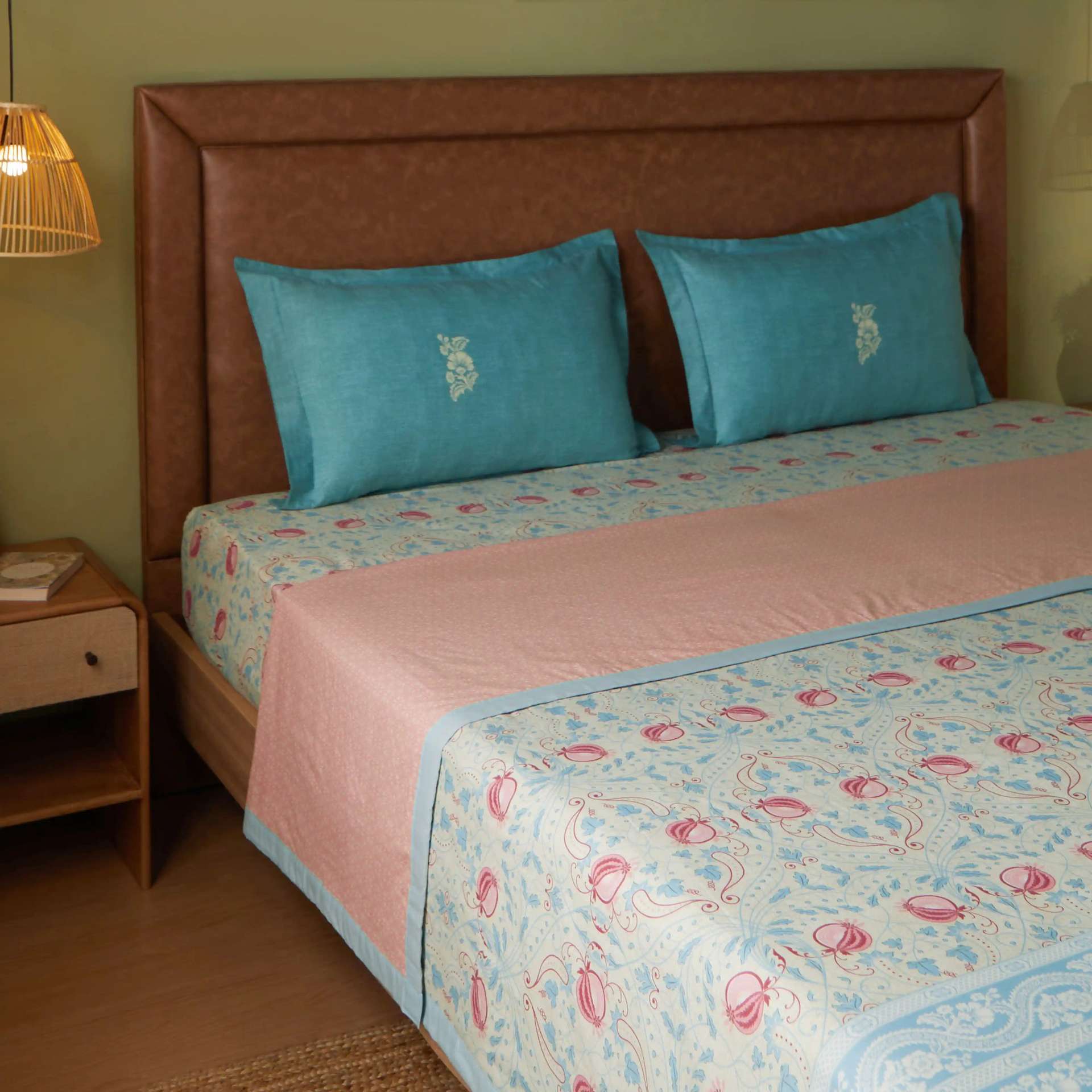 Indian Heritage 144 TC 100% Cotton Light Blue Double Dohar | Chippa Lane