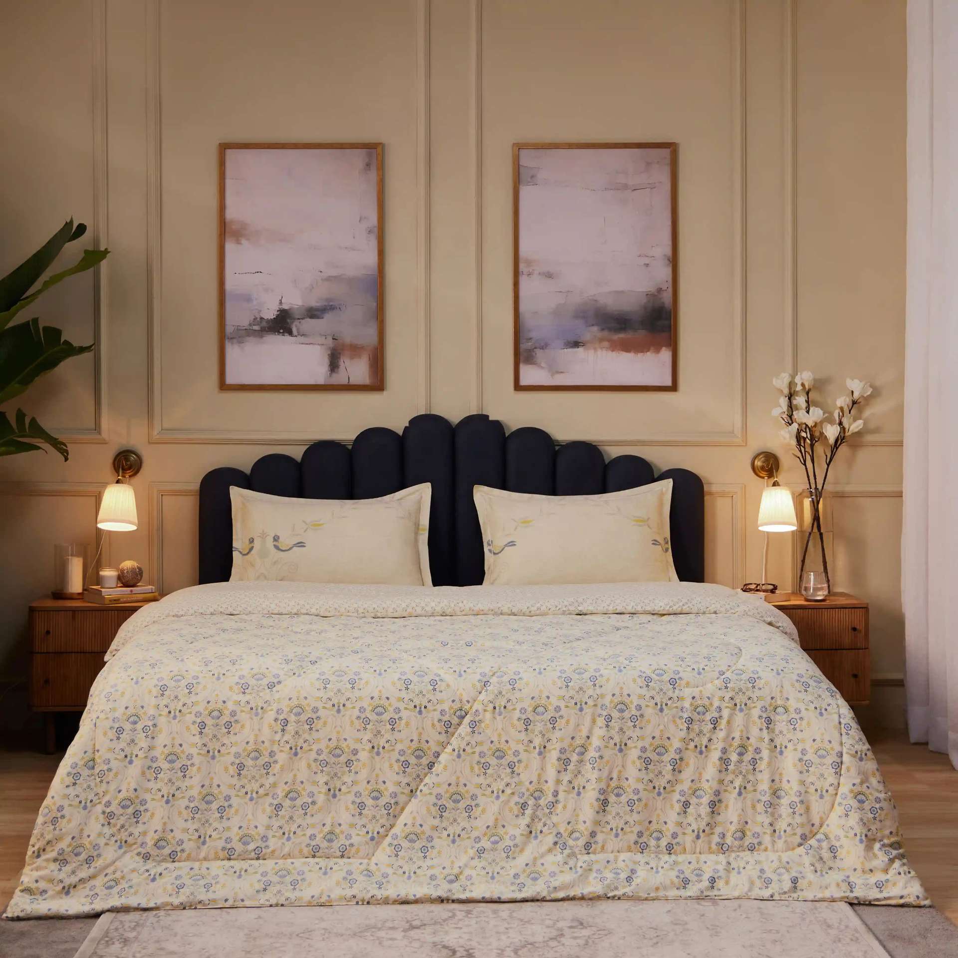 Ethnic 120 GSM 100% Cotton Multicolour Double Comforter | Fergana