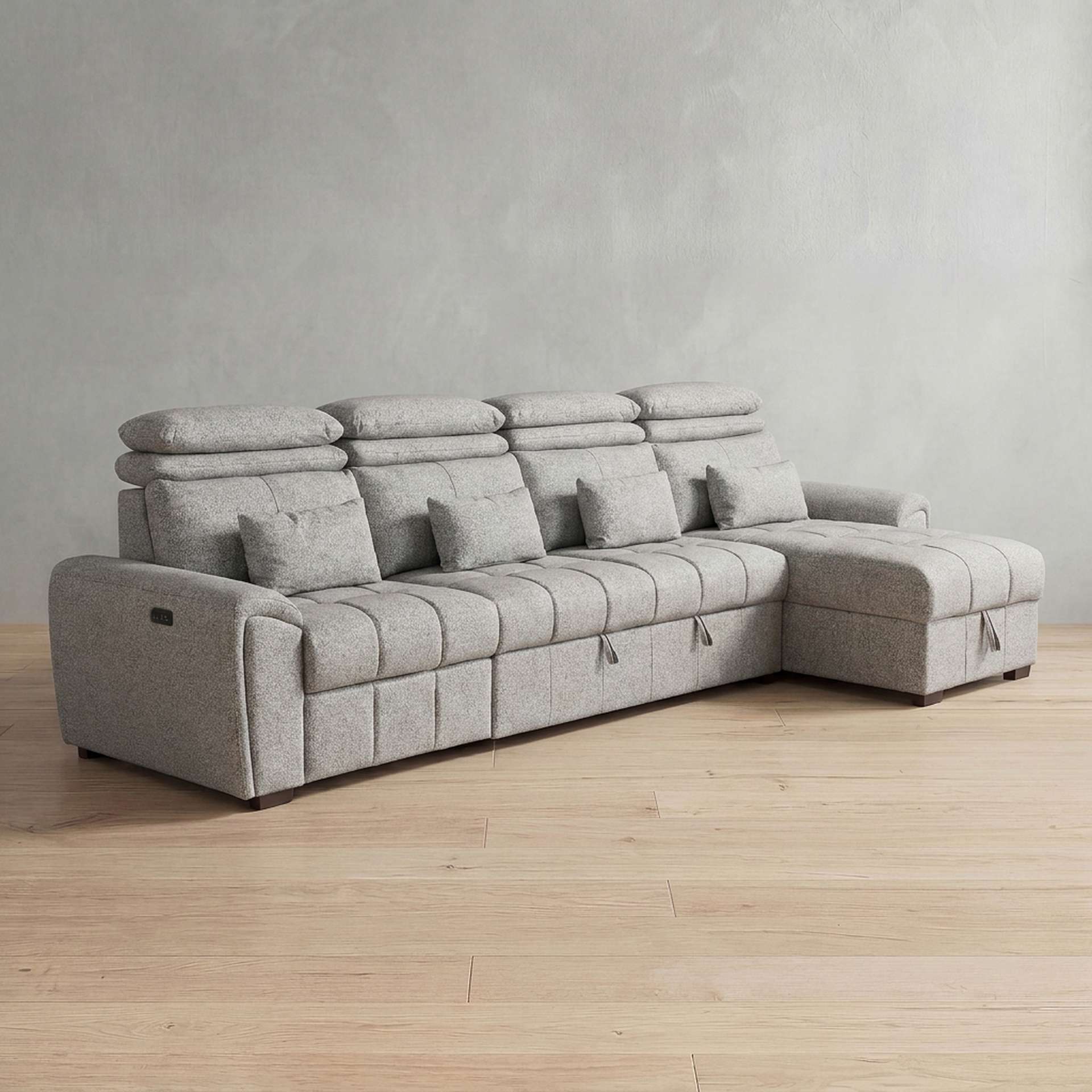Eldur Recliner with Sofa Cum Bed and Chaise