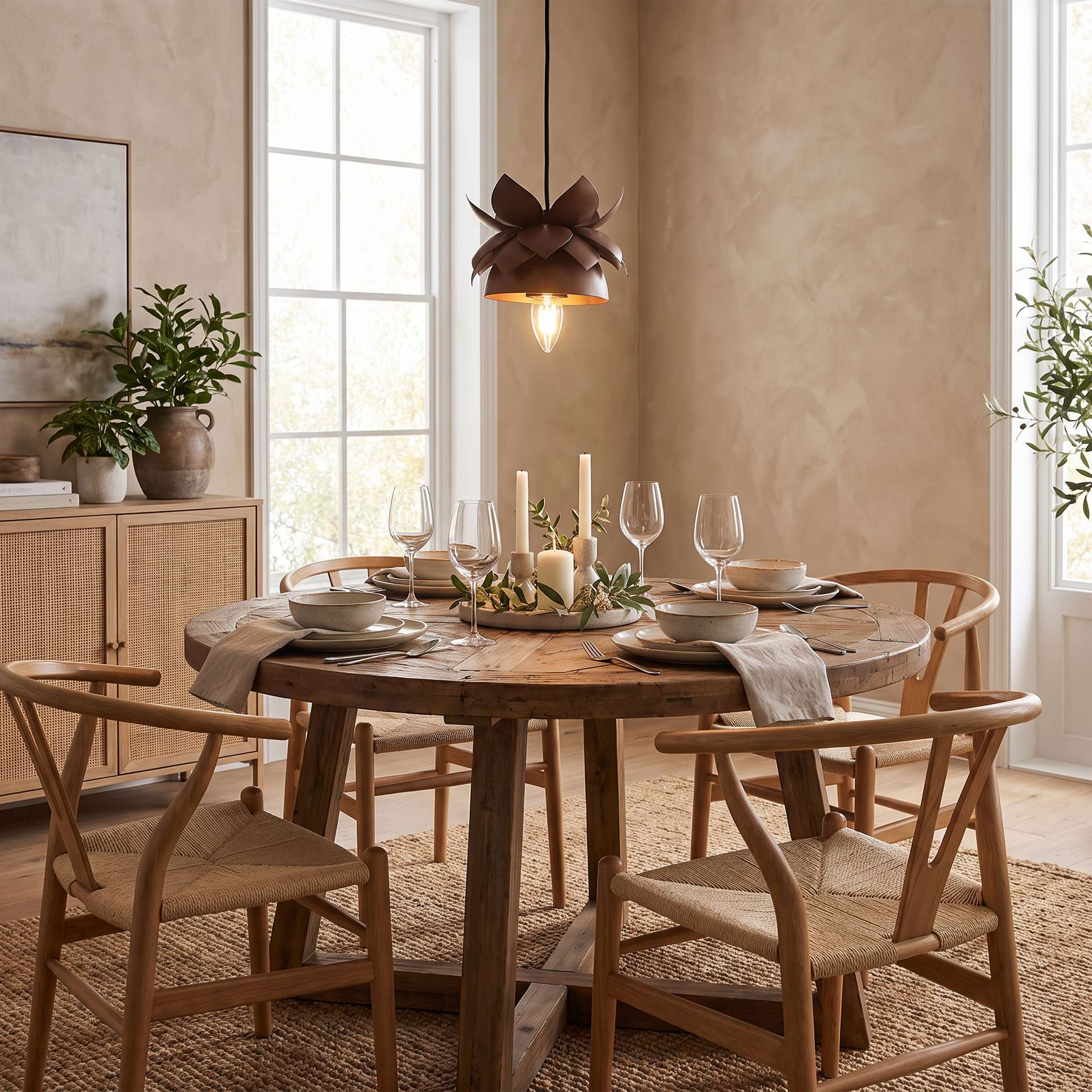 Livspace Arinda Hang Copper Metal Pendant Light | Copper