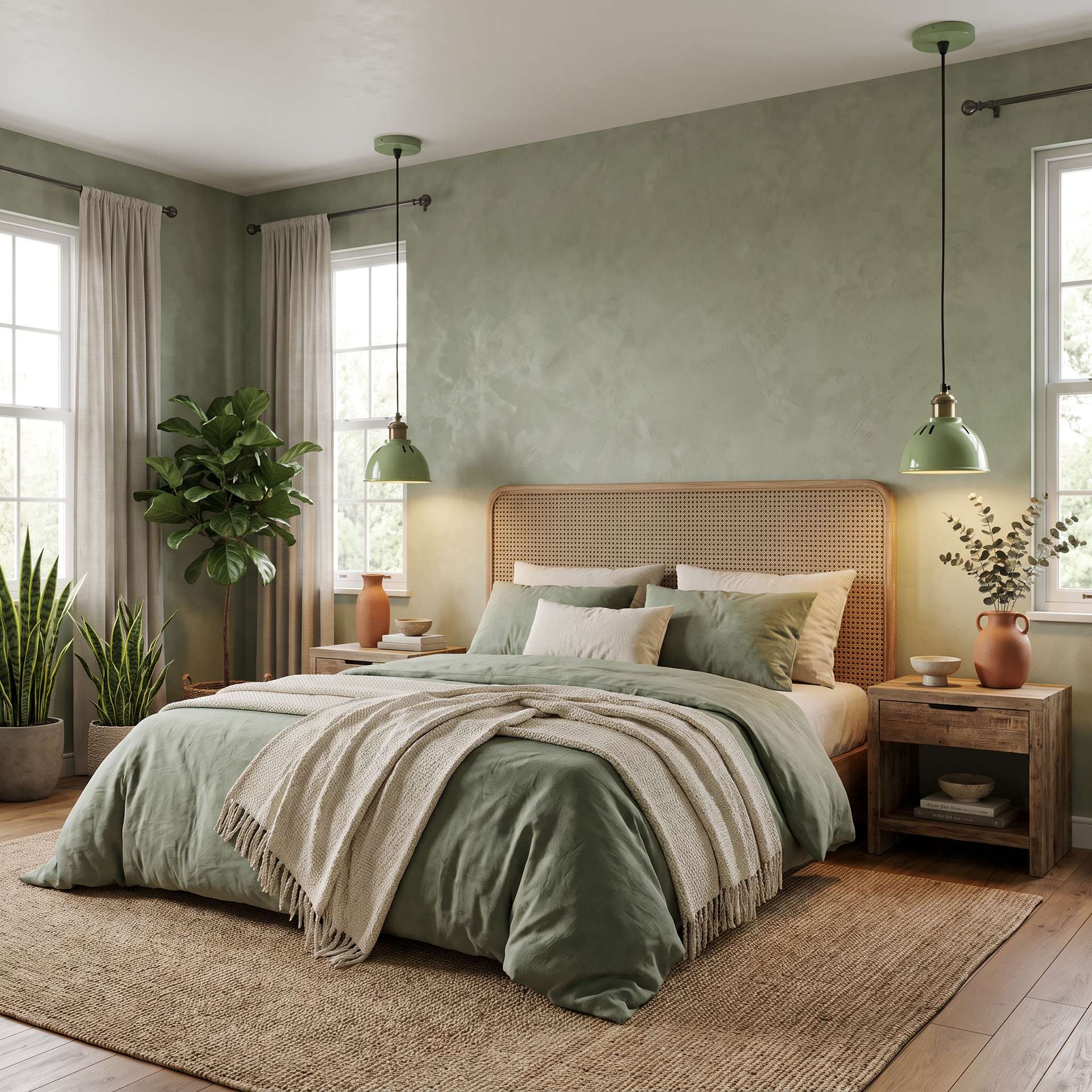 Livspace Asmund Darnar Green Metal Pendant Light | Green