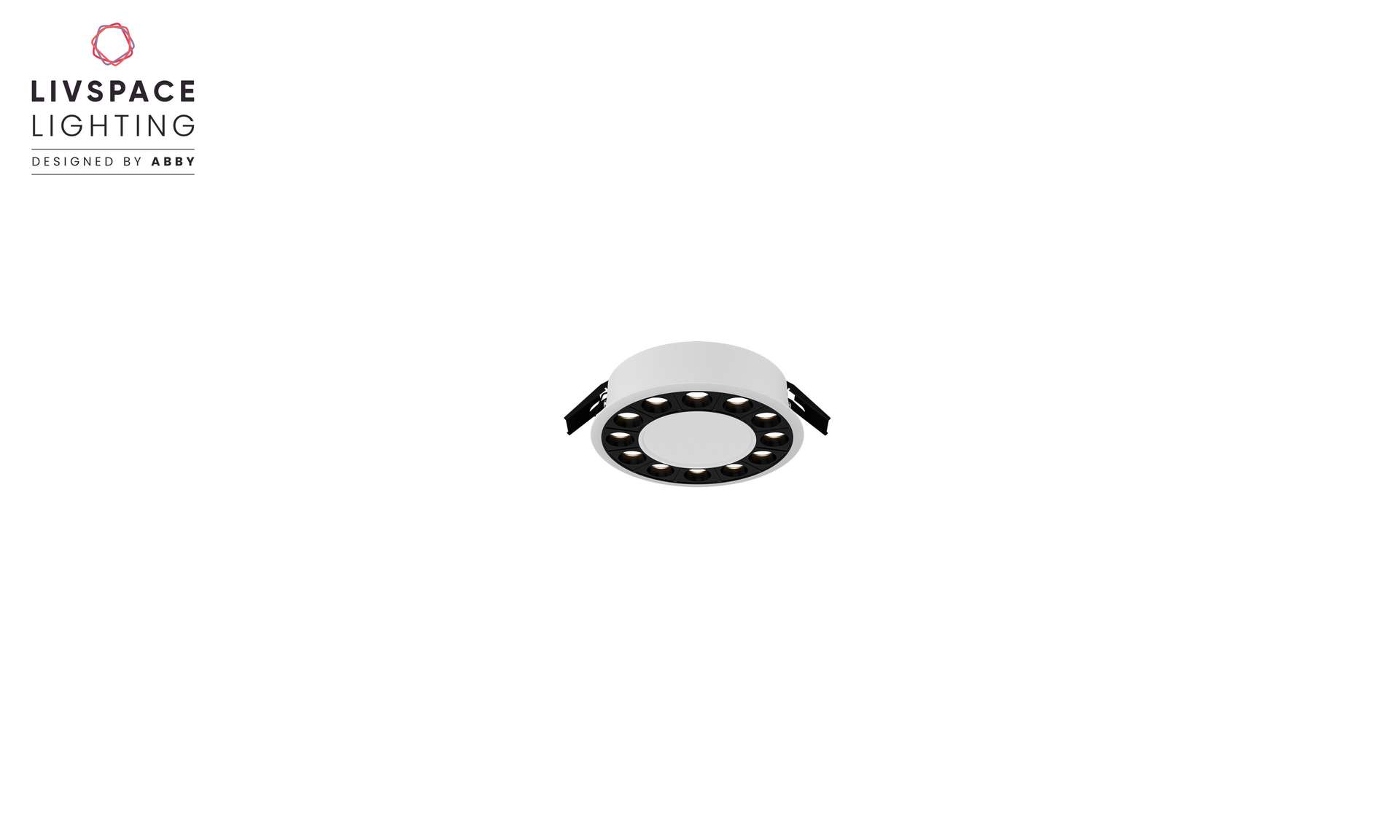 Livspace Snap Dark 12 Recess Spotlight - 15w Neutral White | White