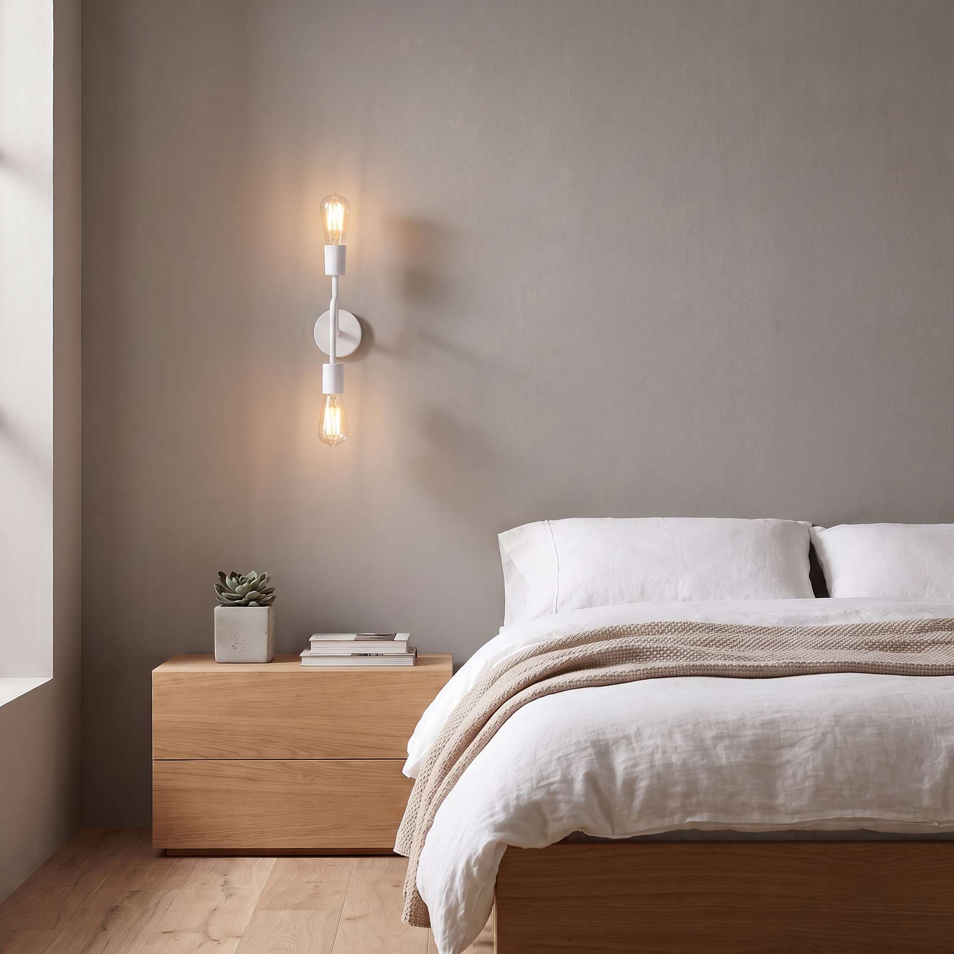 Livspace Uniqualy White Metal Novelty Wall Light | White