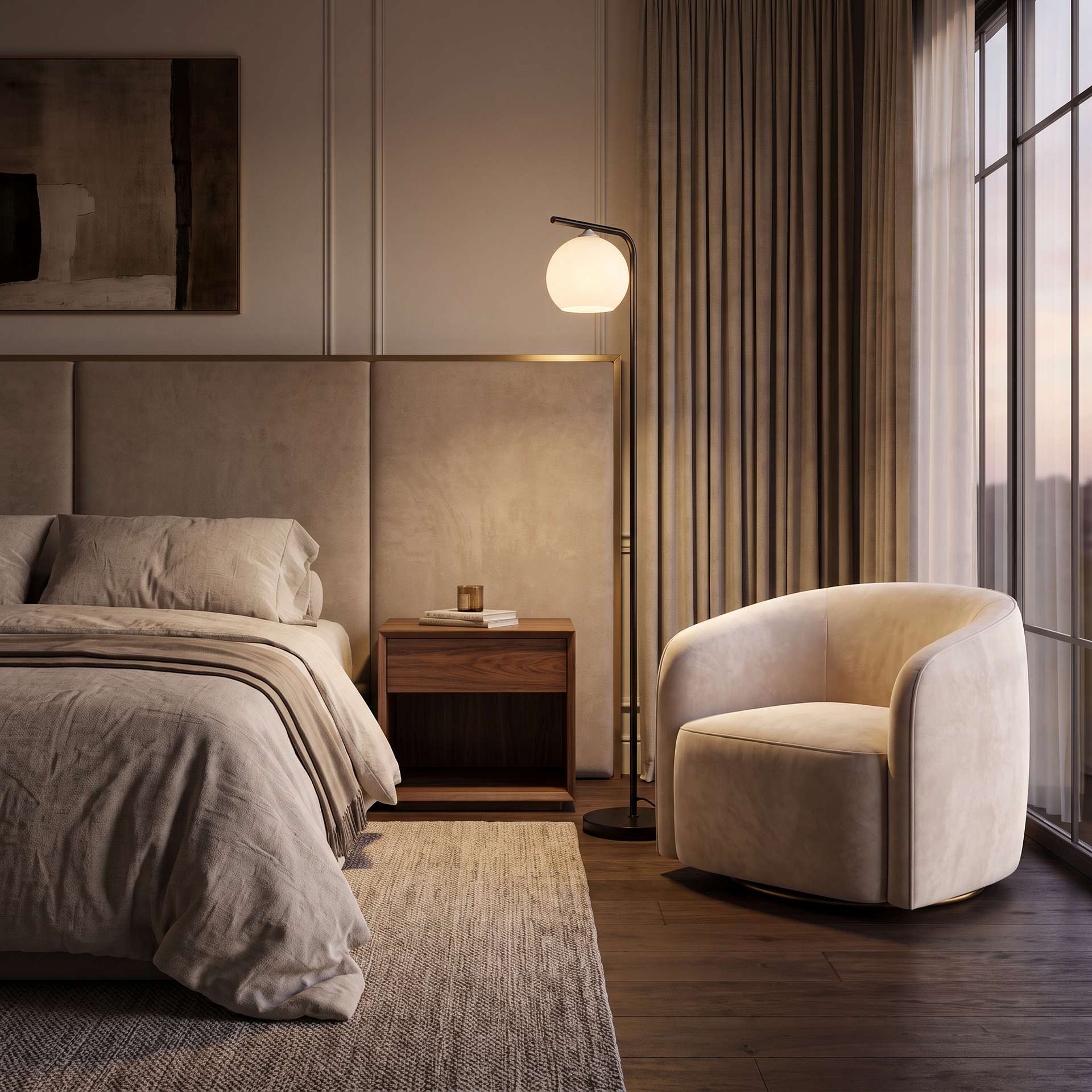 Livspace Walkford Black Metal Floor Lamps | Black Matt