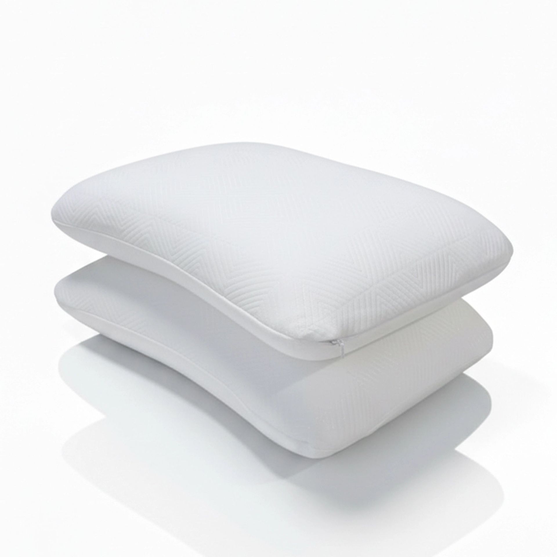 Solid White Set of 2 Memory Foam Pillow | Flexi Haven