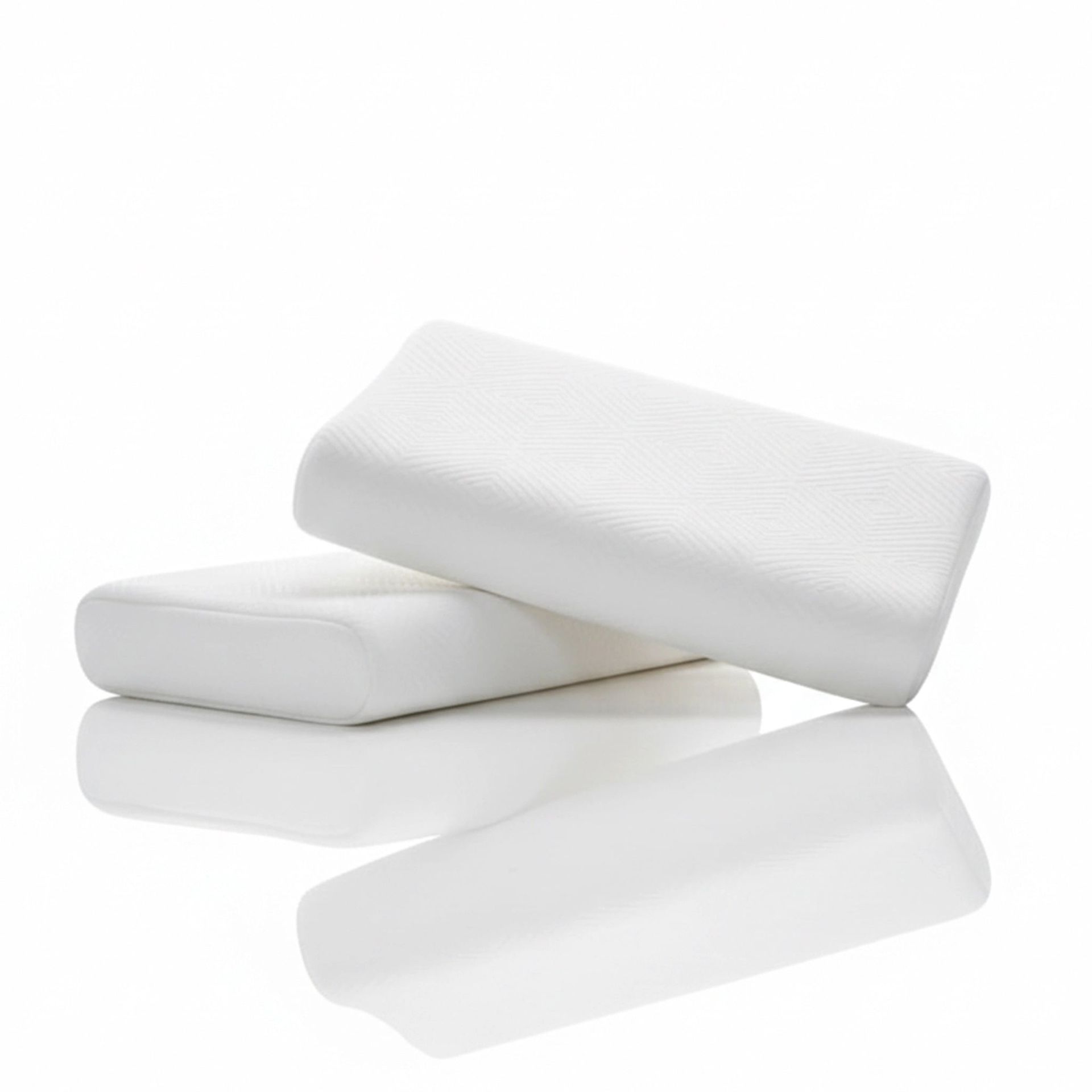 Solid White Set of 2 Memory Foam Pillow | Flexi Contour