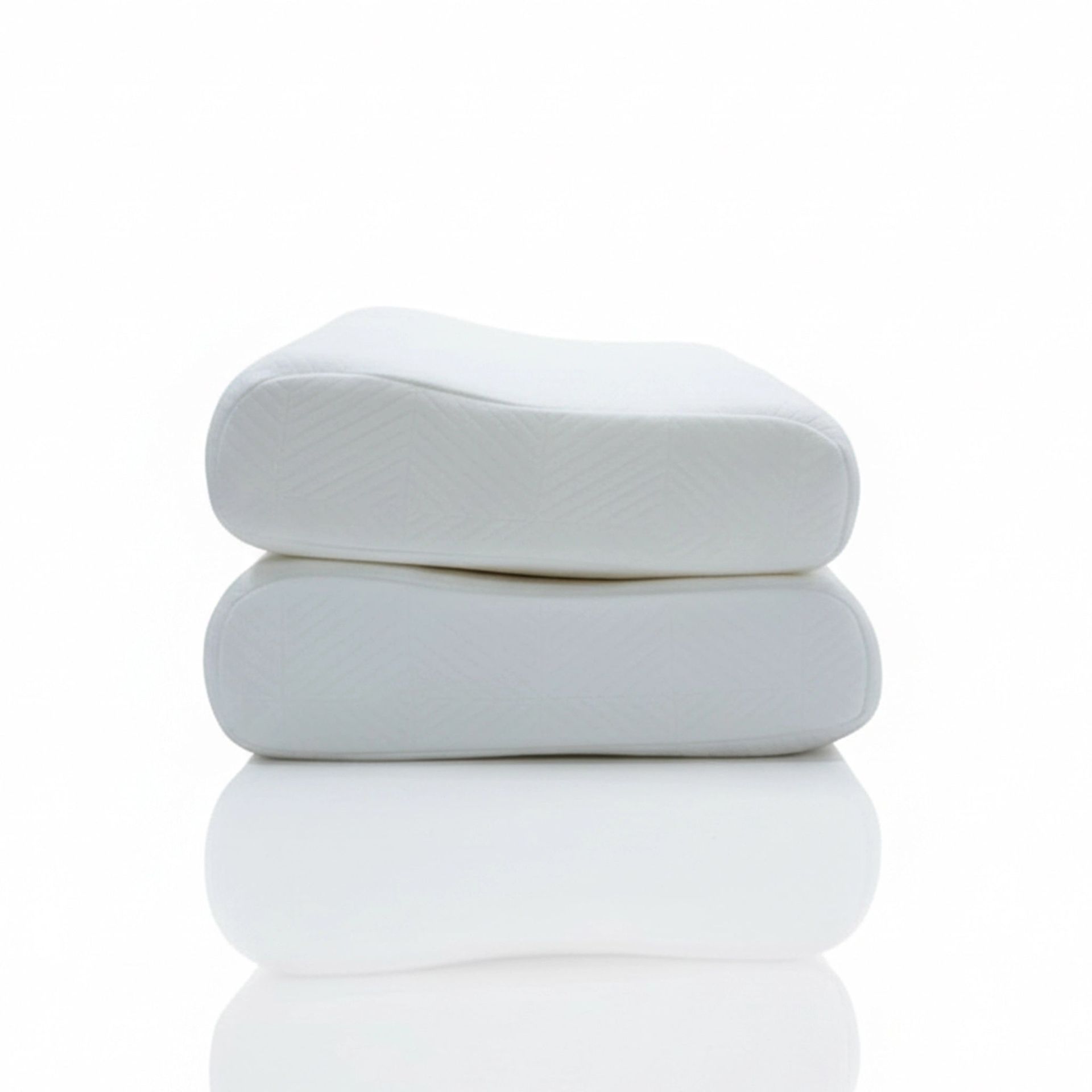 Solid White Set of 2 Memory Foam Pillow | Flexi Contour