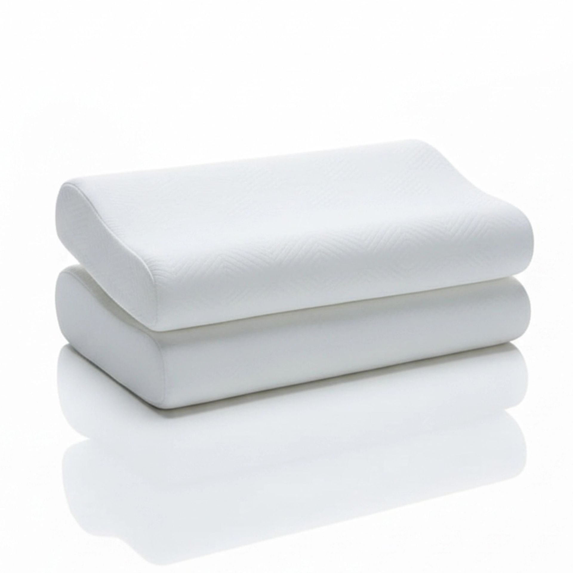Solid White Set of 2 Memory Foam Pillow | Flexi Contour