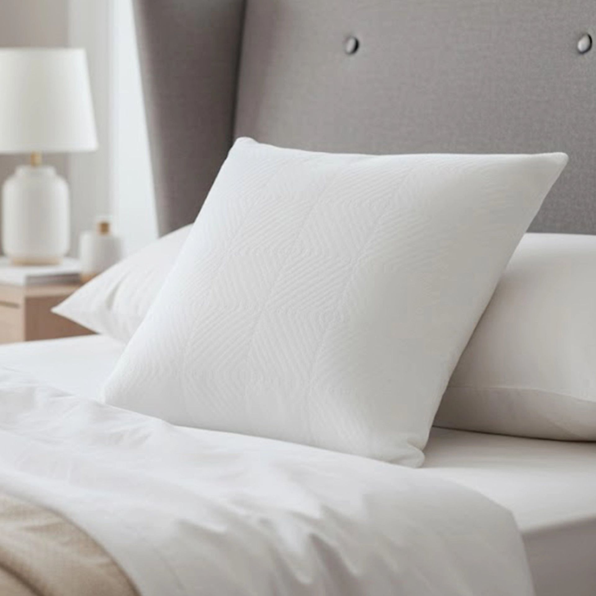 Solid White Memory Foam Pillow | Snow Puff