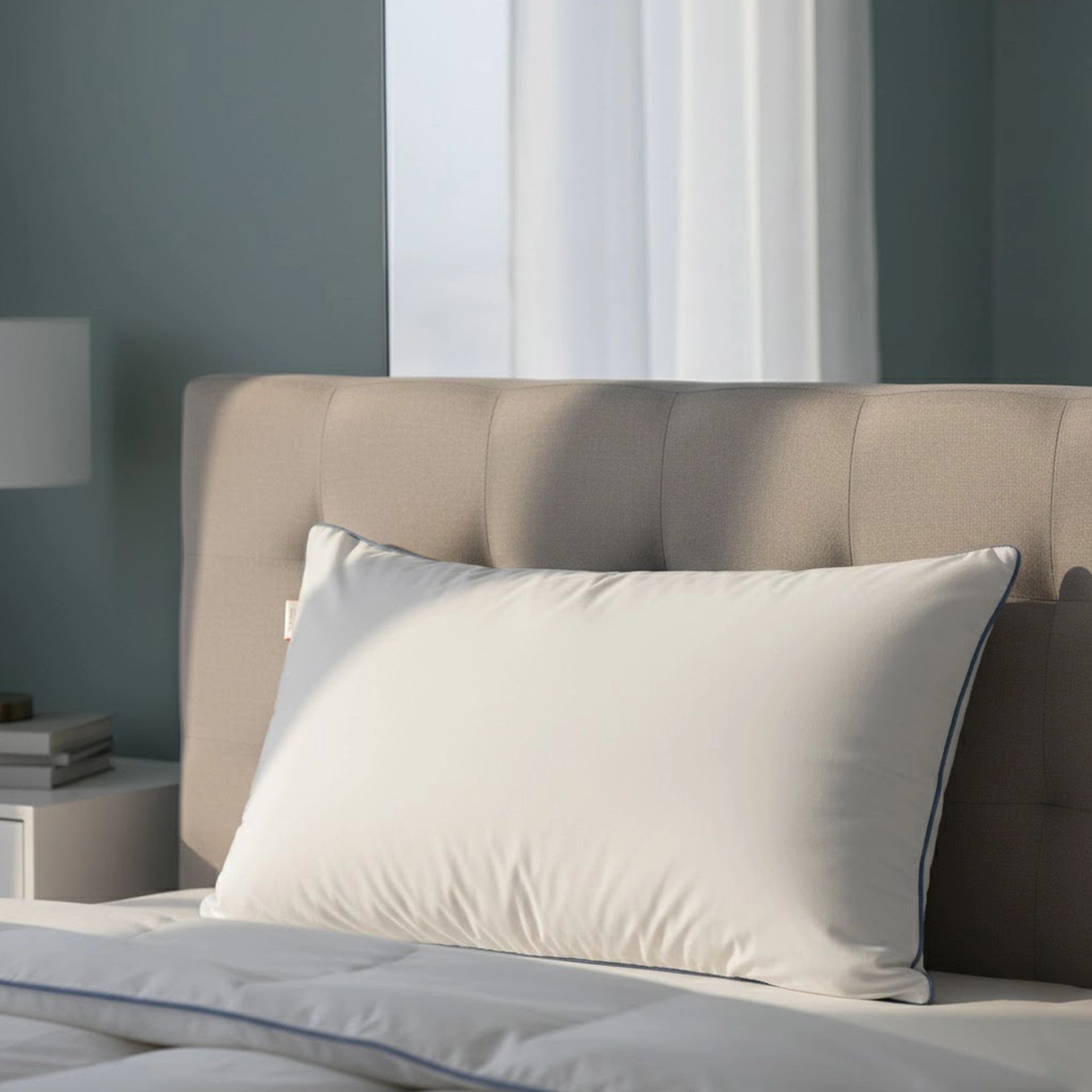 Solid Cord White Down Alternative Pillow | Dandelion Fluff