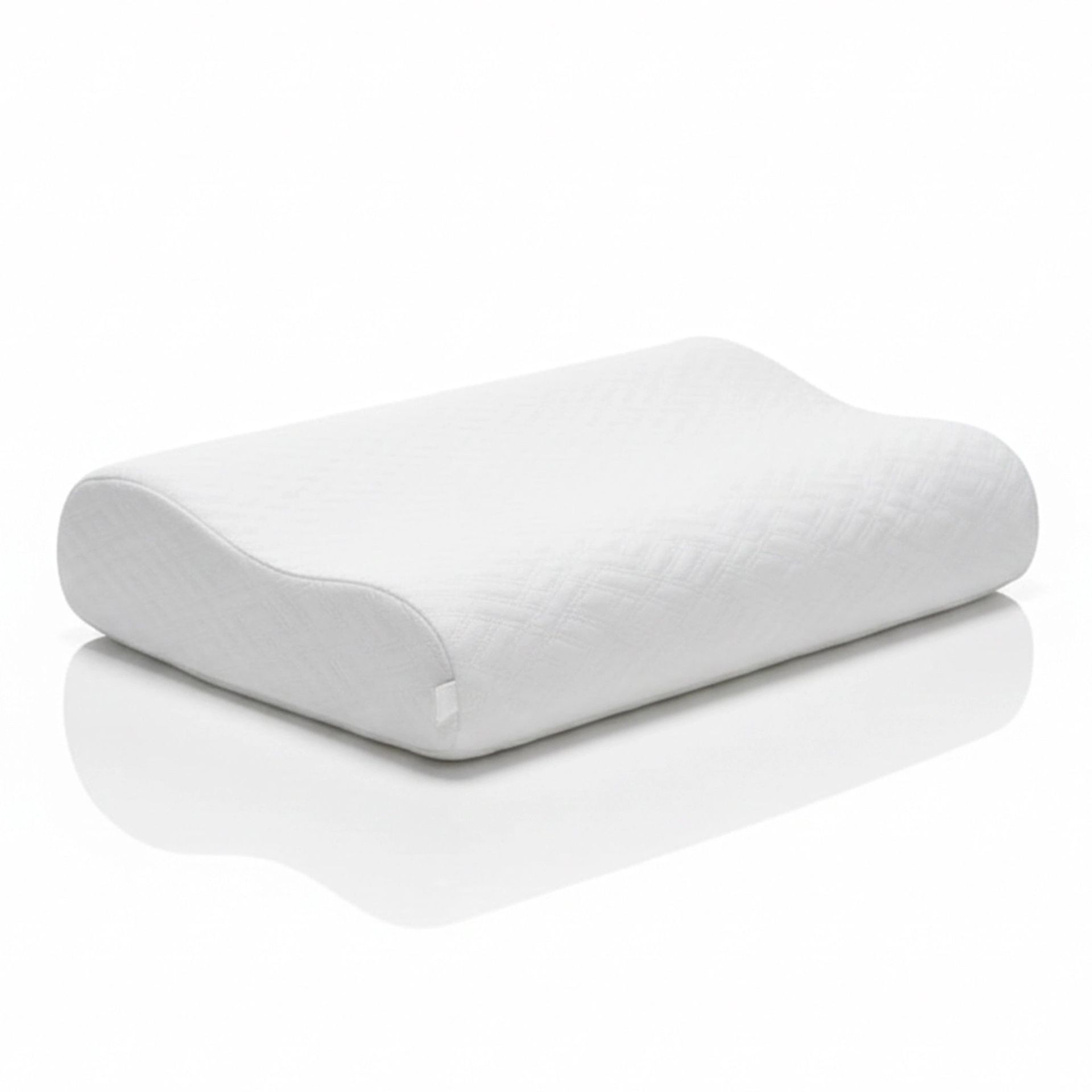 Solid White Memory Foam Pillow with Aloe Vera treated Fabric Cover | Aloe Contour