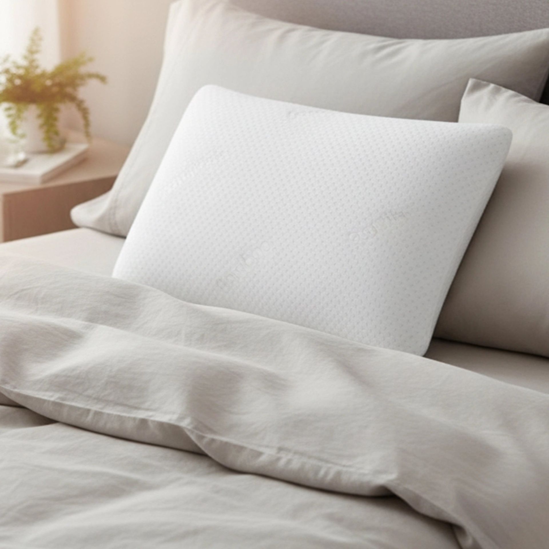 Solid White Memory Foam Pillow with Bamboo Fabric Cover | Bamboo Hush
