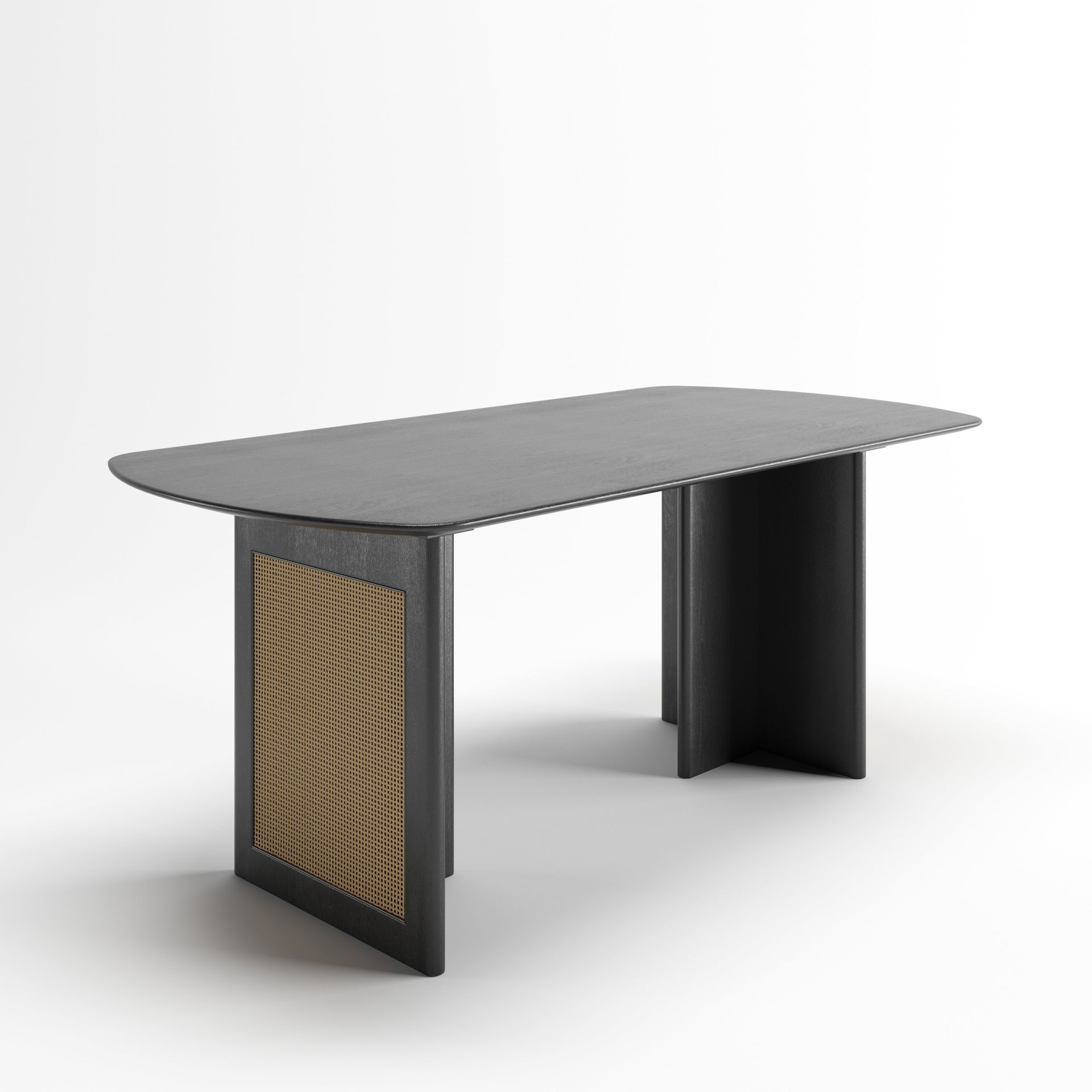 Azriel Dinning Table | 6 Seater Table, Rectangular, Charcoal