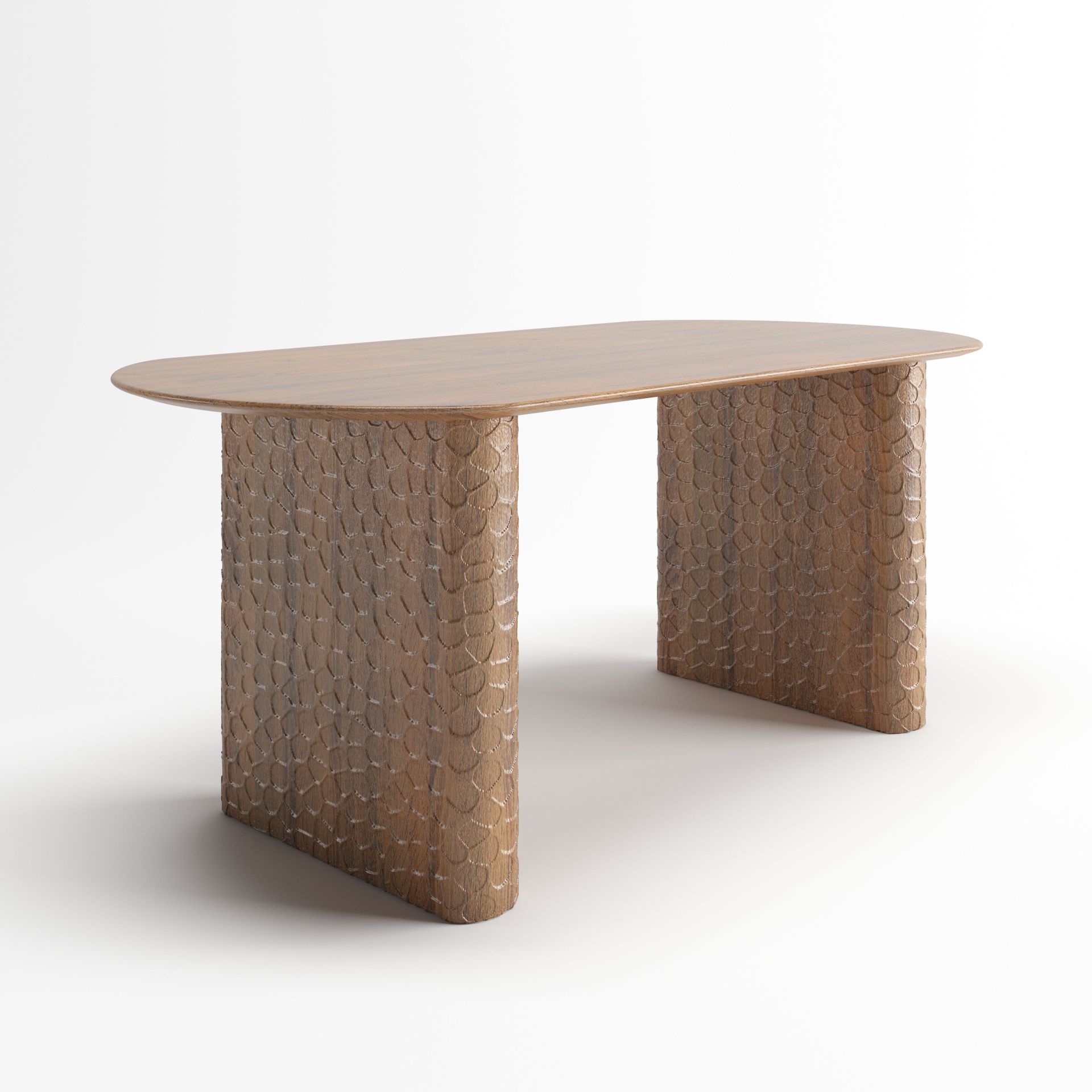 Elysia Dinning Table | 6 Seater Table, Capsule, Walnut