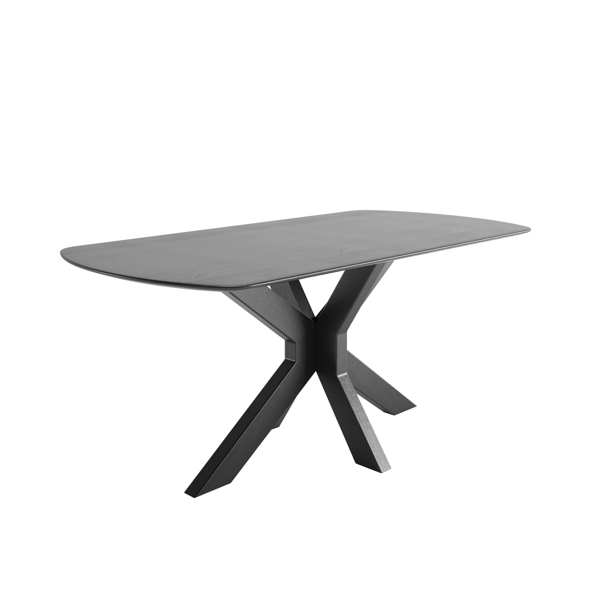 Imelda Dinning Table | 6 Seater Table, Rectangular, Charcoal