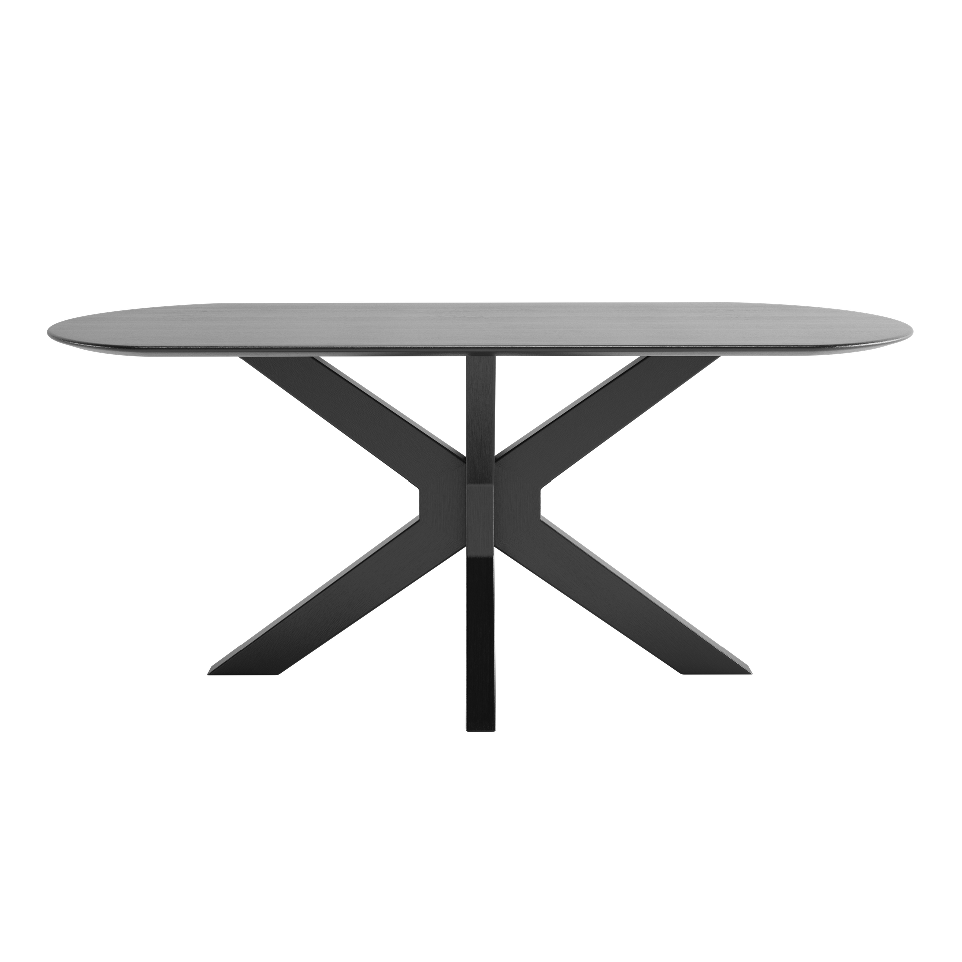 Imelda Dinning Table | 6 Seater Table, Capsule, Charcoal
