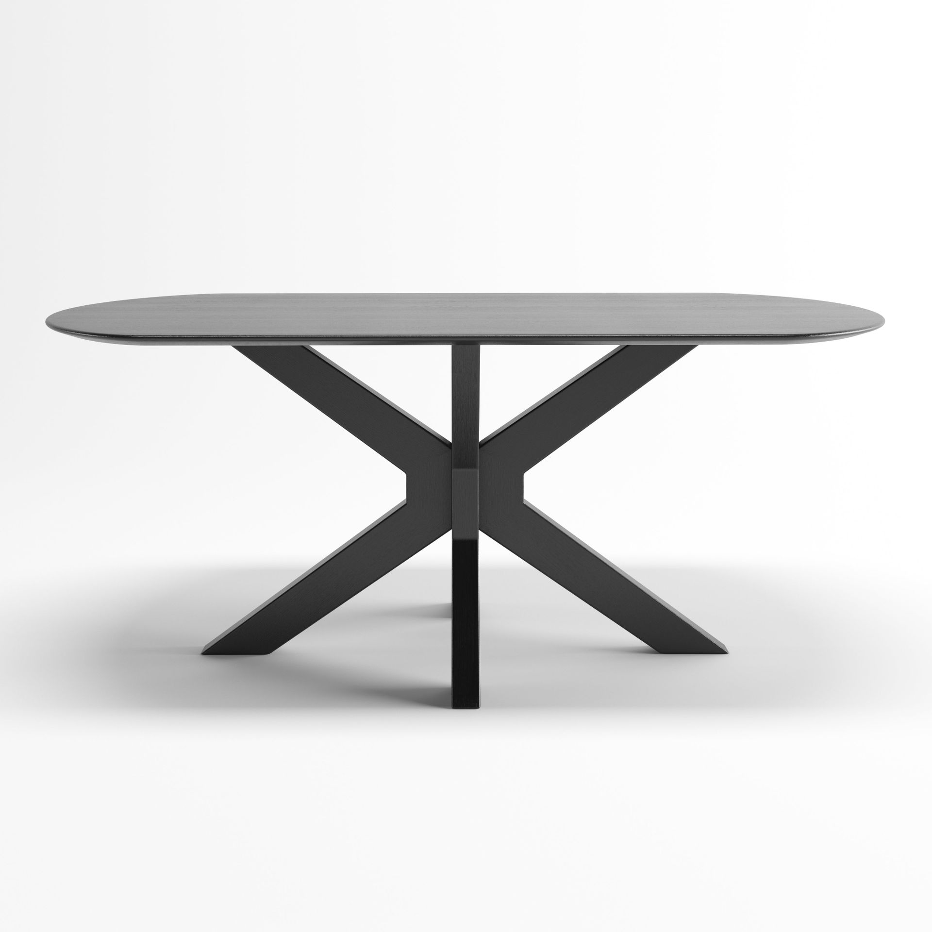 Imelda Dinning Table | 6 Seater Table, Capsule, Charcoal