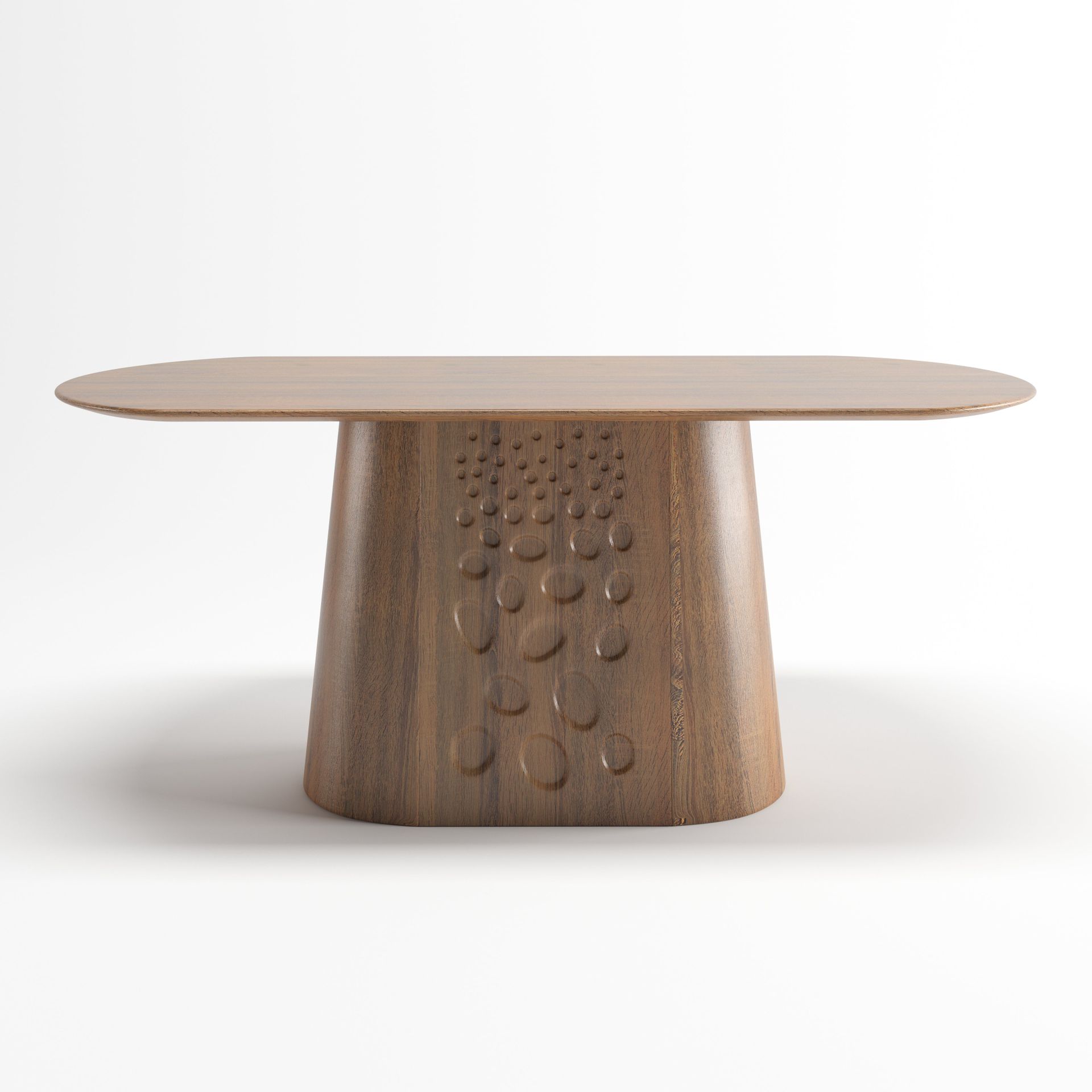 Juniper Dinning Table | 6 Seater Table, Capsule, Walnut