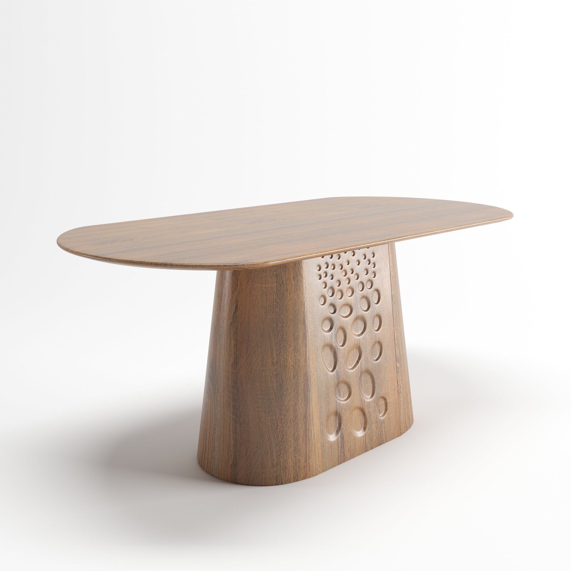 Juniper Dinning Table | 6 Seater Table, Capsule, Walnut