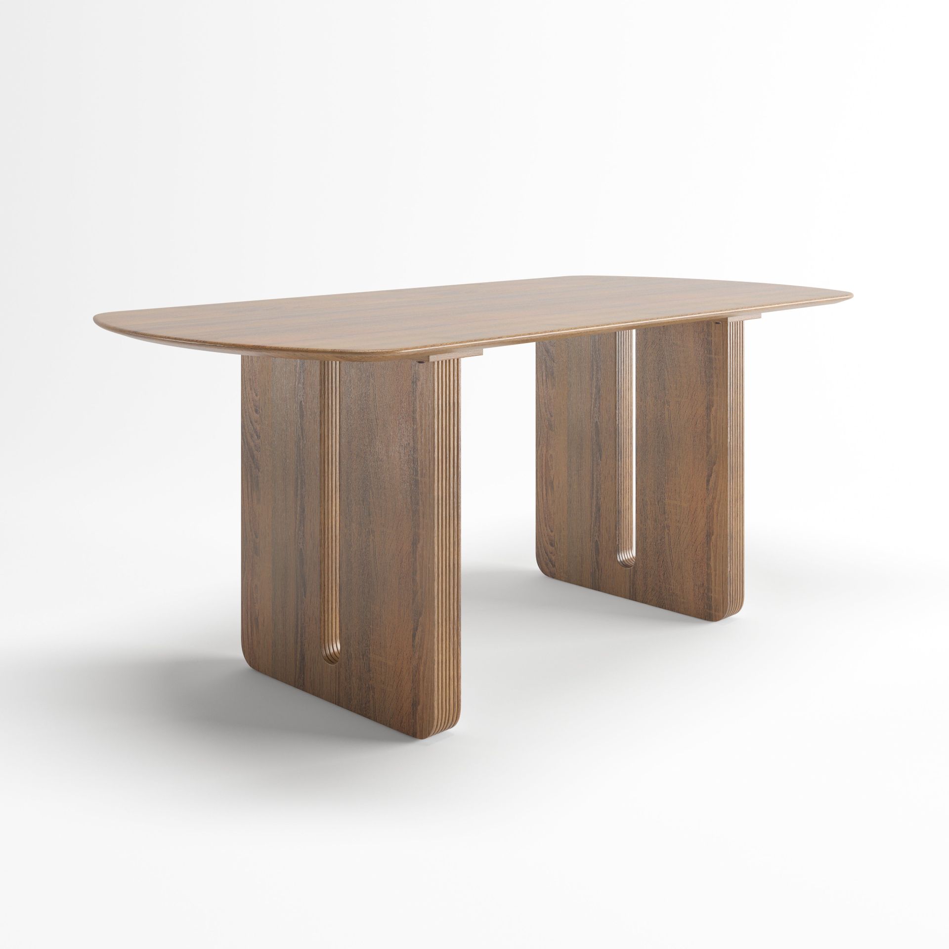 Lazaro Dinning Table | 6 Seater Table, Rectangular, Walnut
